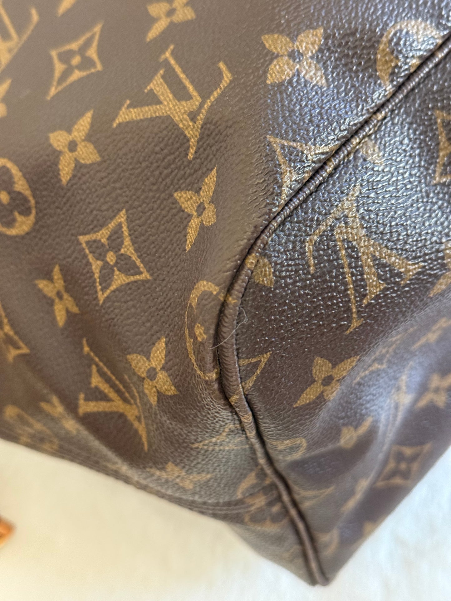 Louis Vuitton Neverfull GM Mono Pivoine Bag and Pouch