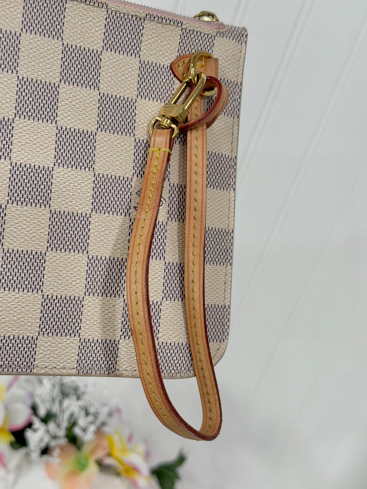 Louis Vuitton Neverfull MM/GM Damier Azur Rose Ballerine Pouch