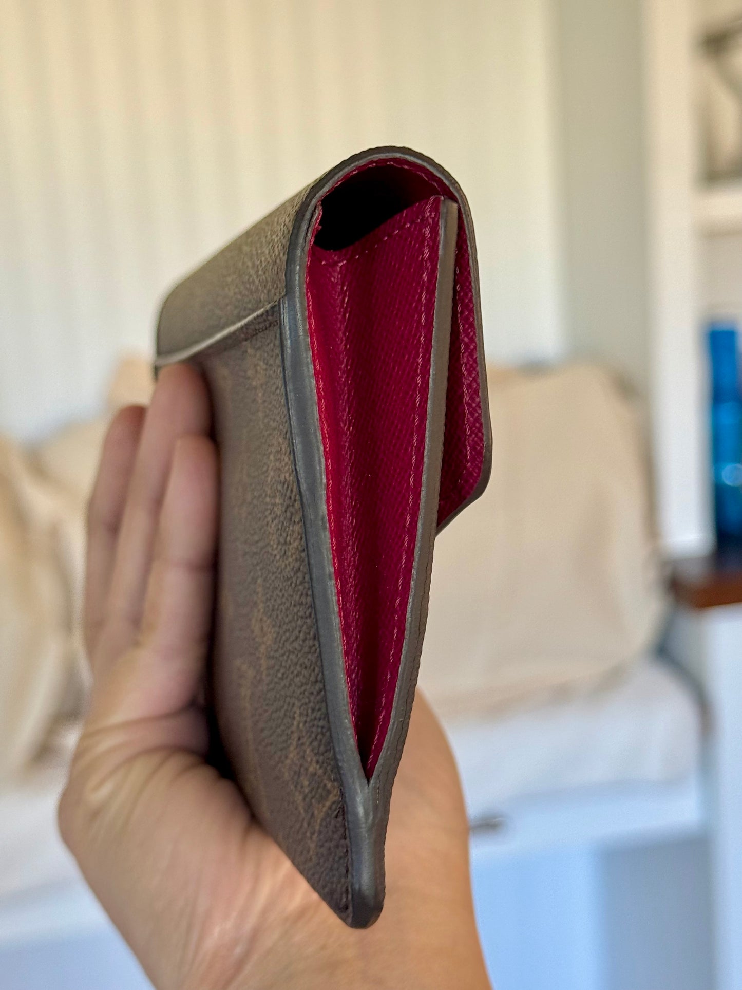 Louis Vuitton Jeanne Mono Fuchsia Wallet with Inserts