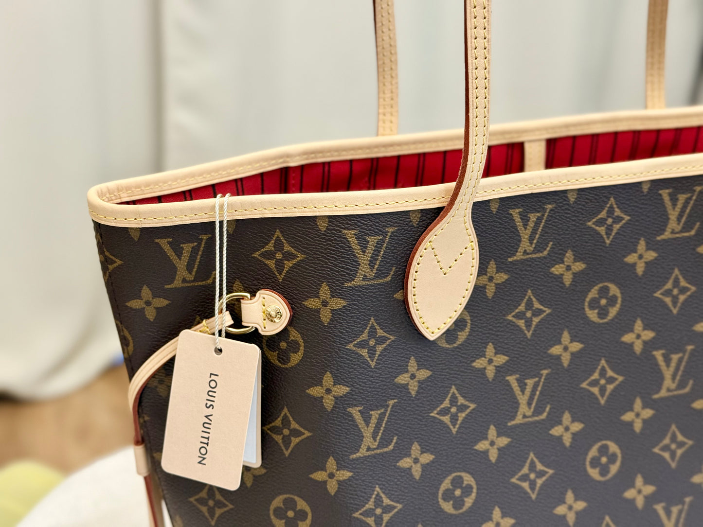 Louis Vuitton Neverfull MM Mono Cerise