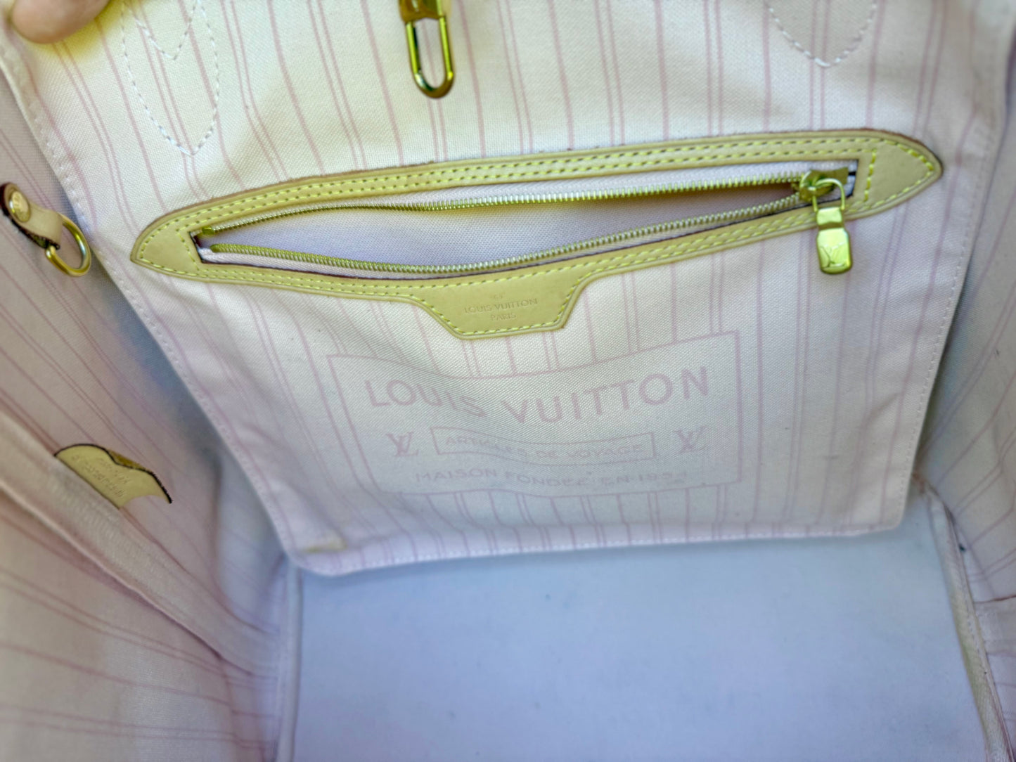 Louis Vuitton Neverfull MM Damier Azur Rose Ballerine