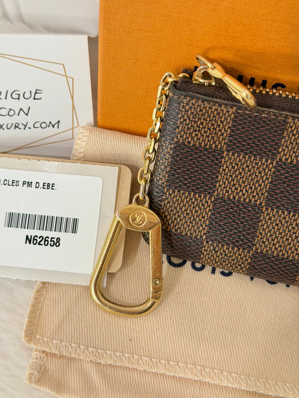 Louis Vuitton Key Pouch/Cles Damier Ebene