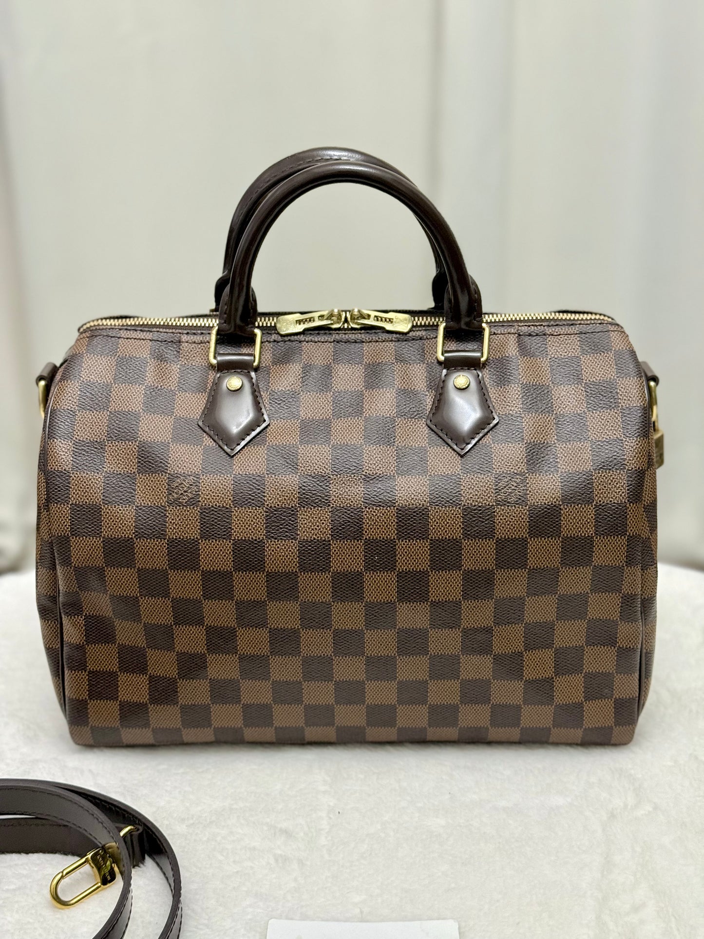 Louis Vuitton Speedy 30 Bandouliere Damier Ebene