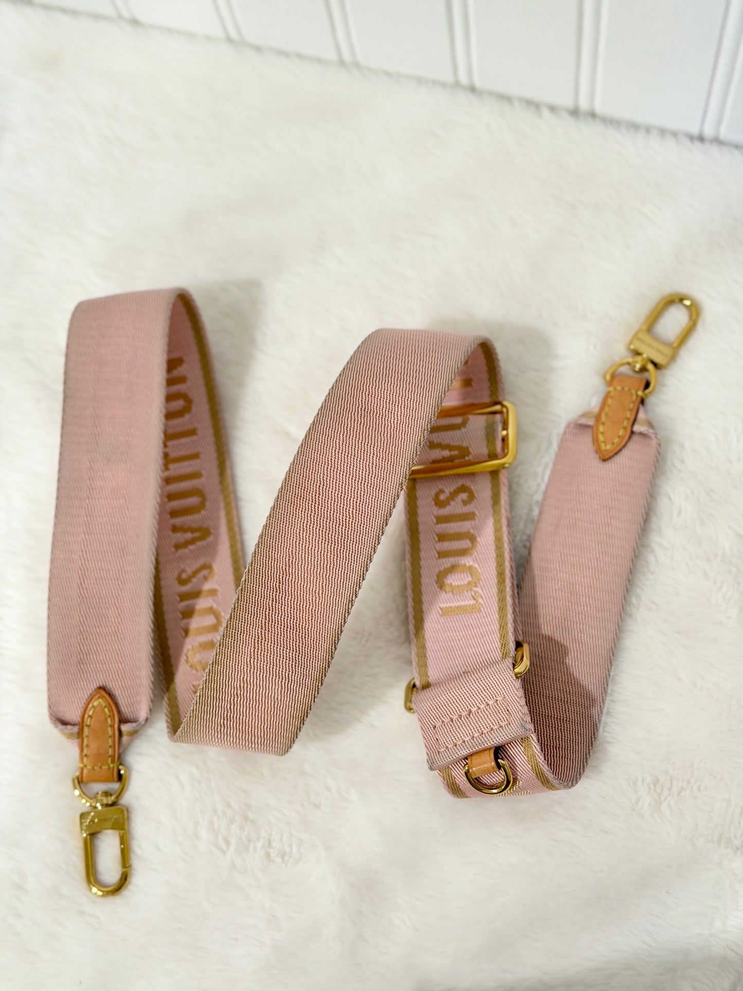 Louis Vuitton Pink/Rose Adjustable Jacquard Strap