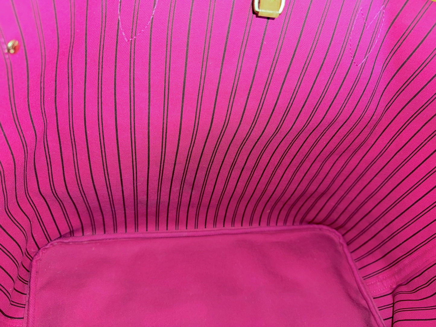 Louis Vuitton Neverfull GM Mono Pivoine Bag and Pouch