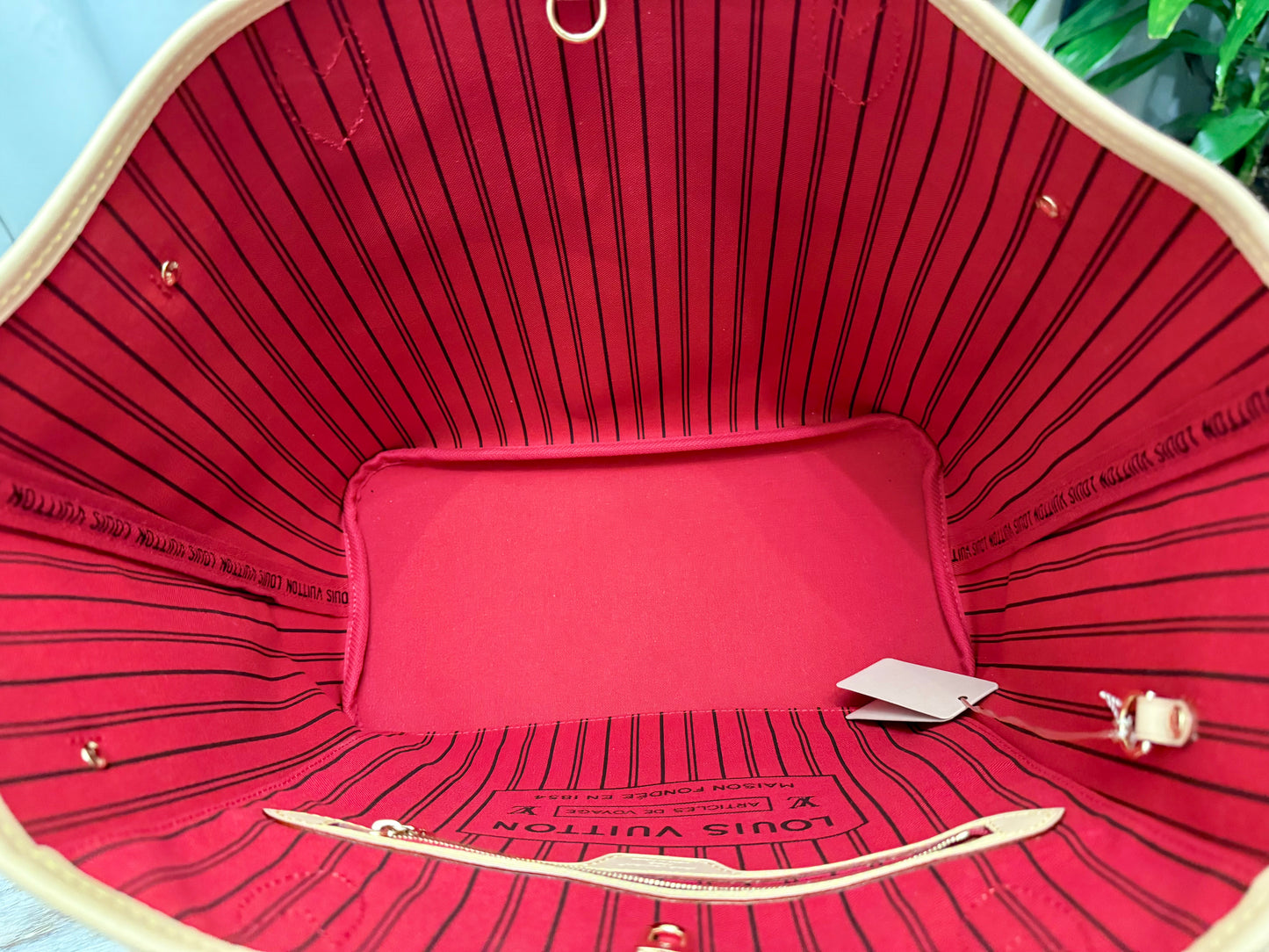 Louis Vuitton Neverfull MM Mono Cerise Bag Only