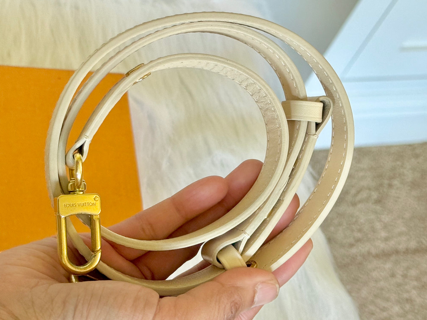 Louis Vuitton Large Pochette Giant Mono Empreinte Cream from MPA