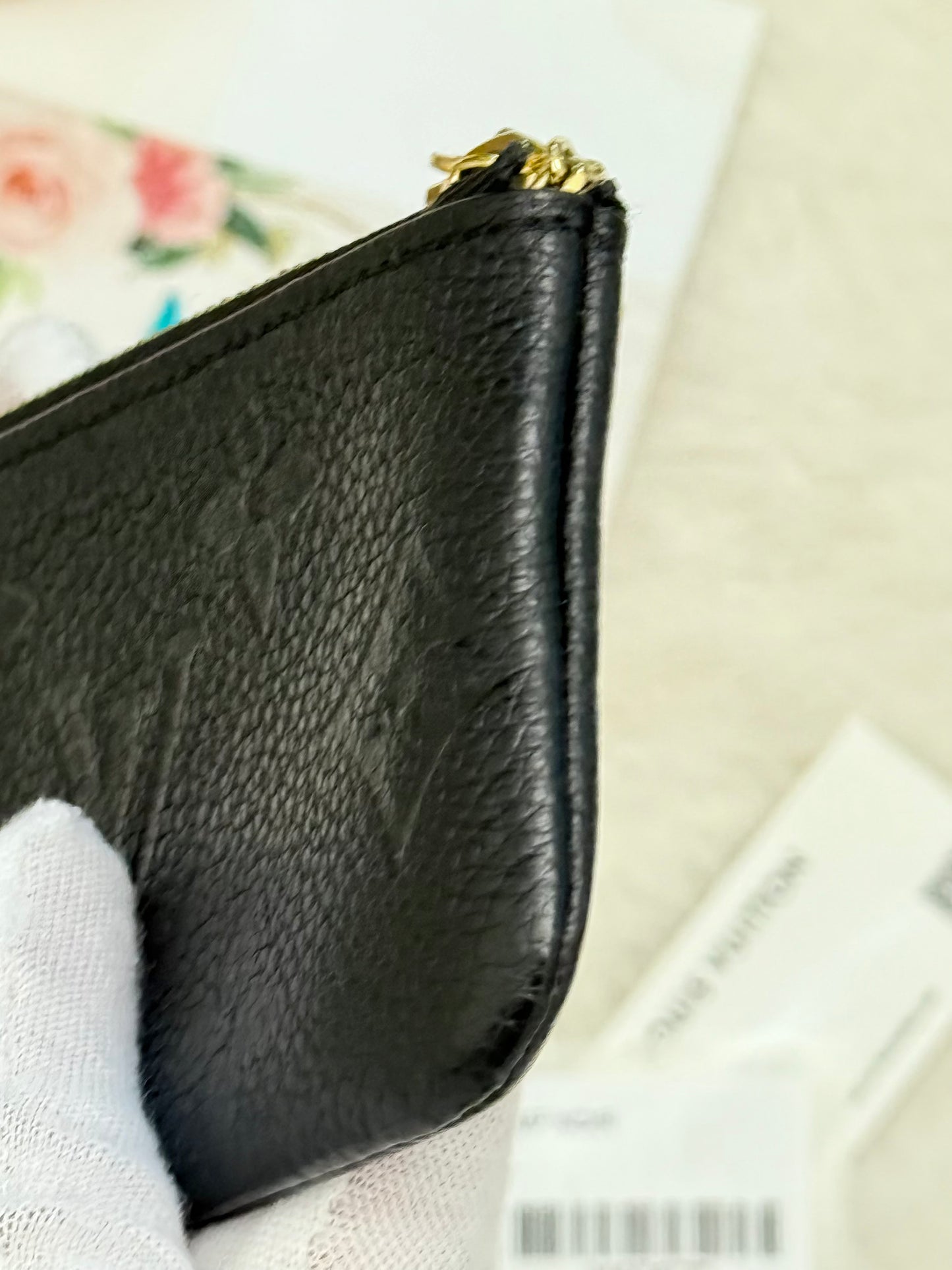 Louis Vuitton Key Pouch Black Empreinte
