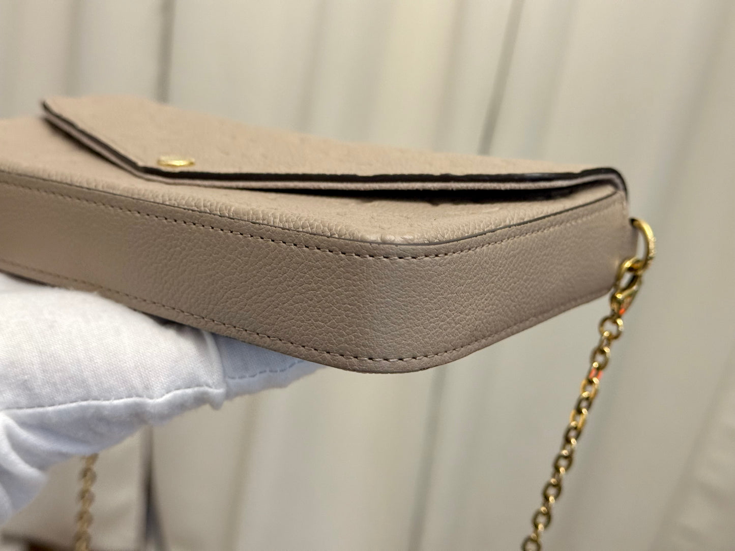 Louis Vuitton Felicie Pochette Empreinte Turtledove Full Set