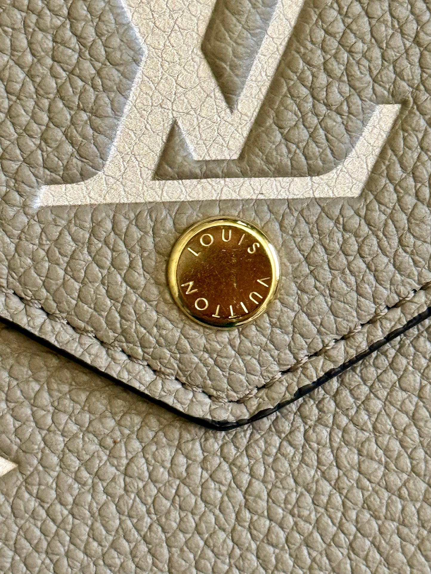 Louis Vuitton Victorine Giant Empreinte Bicolor Dove/Creme Wallet ~ BRAND NEW!