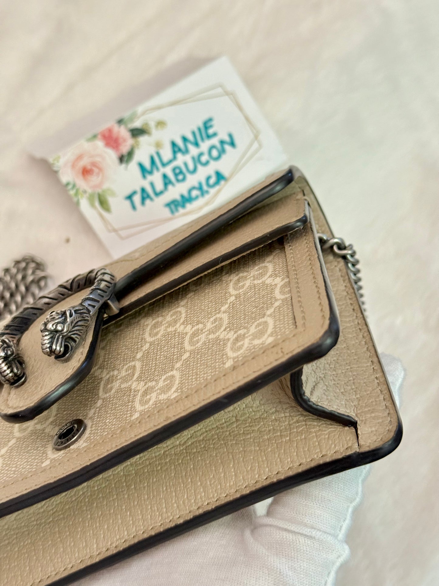 Gucci Mini Dionysus GG Supreme Beige and White