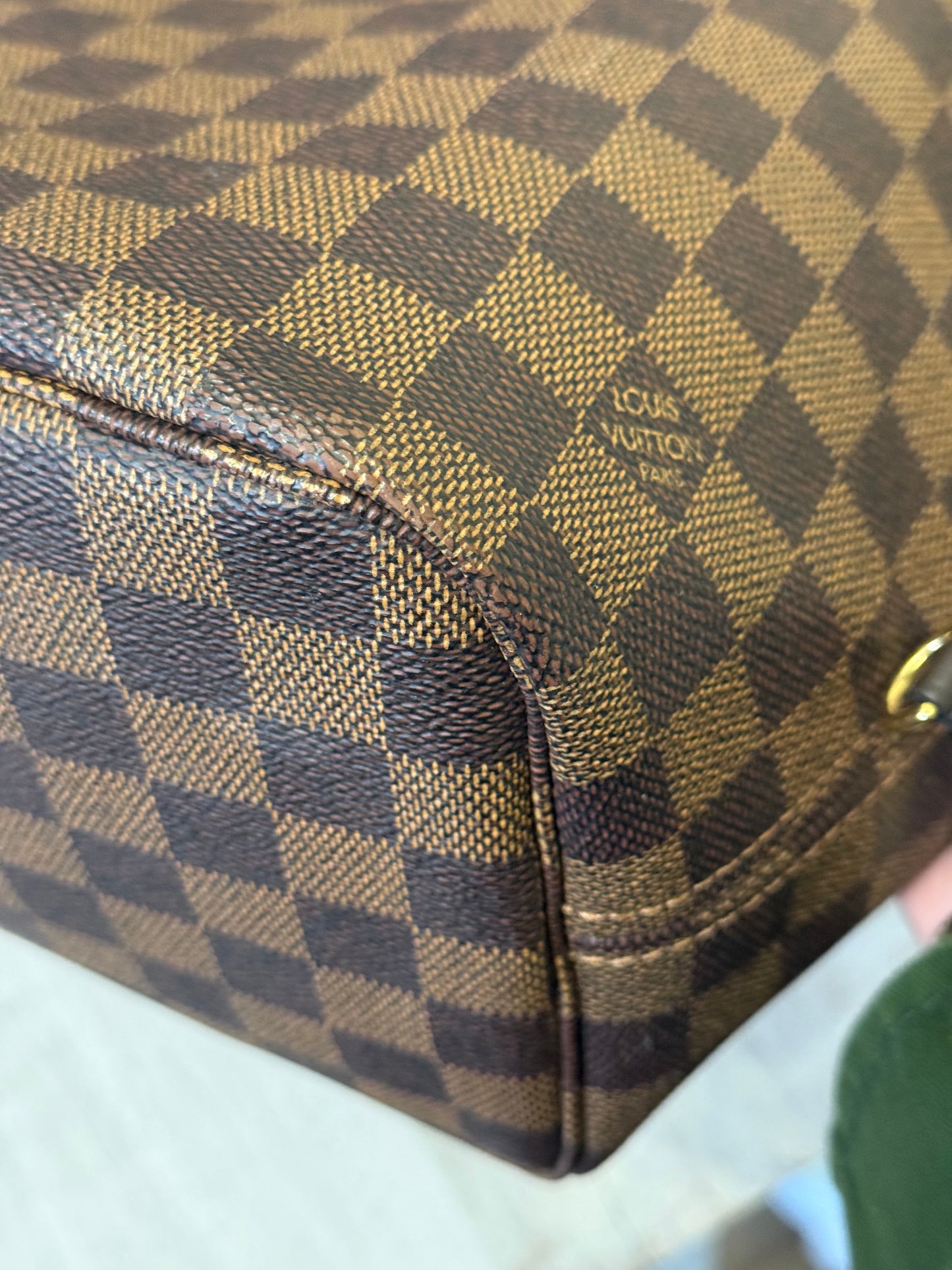 Louis Vuitton Neverfull MM Damier Ebene Rose Ballerine