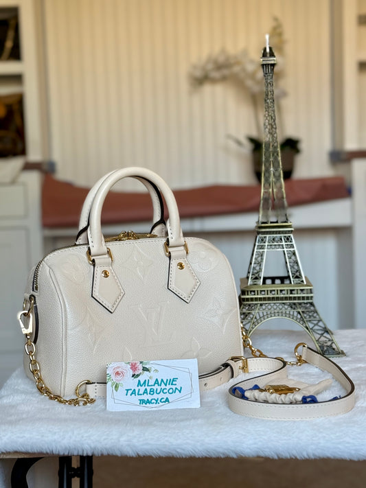 Speedy Bandouliere 20 Mono Giant Empreinte Creme