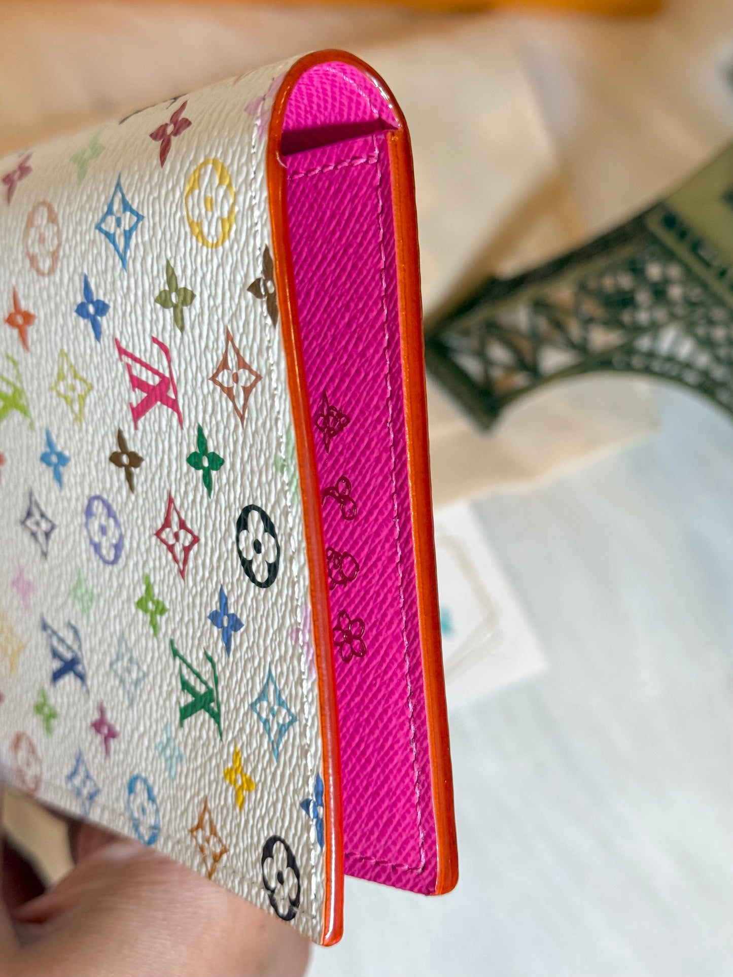 Louis Vuitton LVxTM Takashi Murakami Multicolore Blanc/White Passport Cover