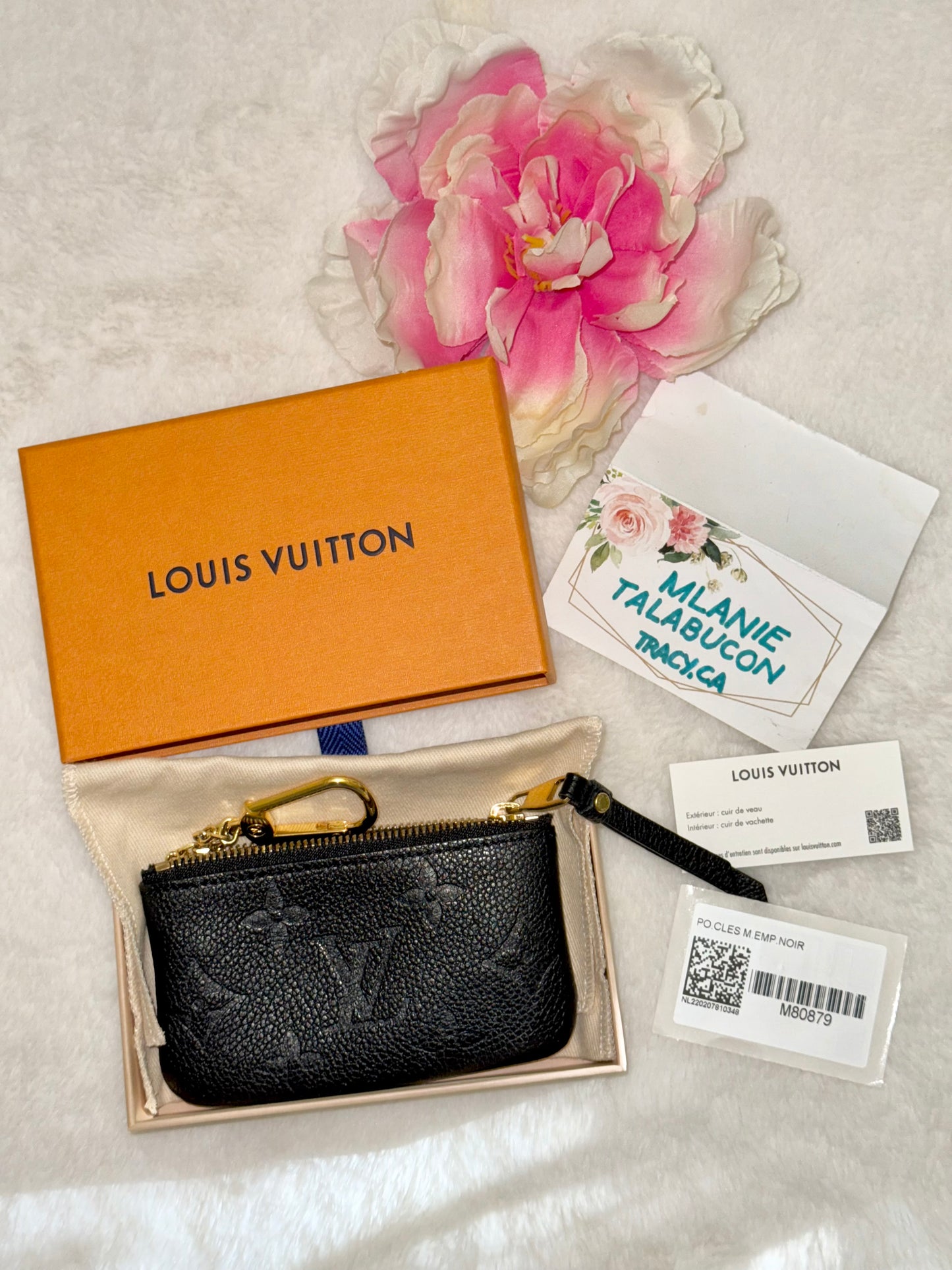 Louis Vuitton Key Pouch Black Empreinte
