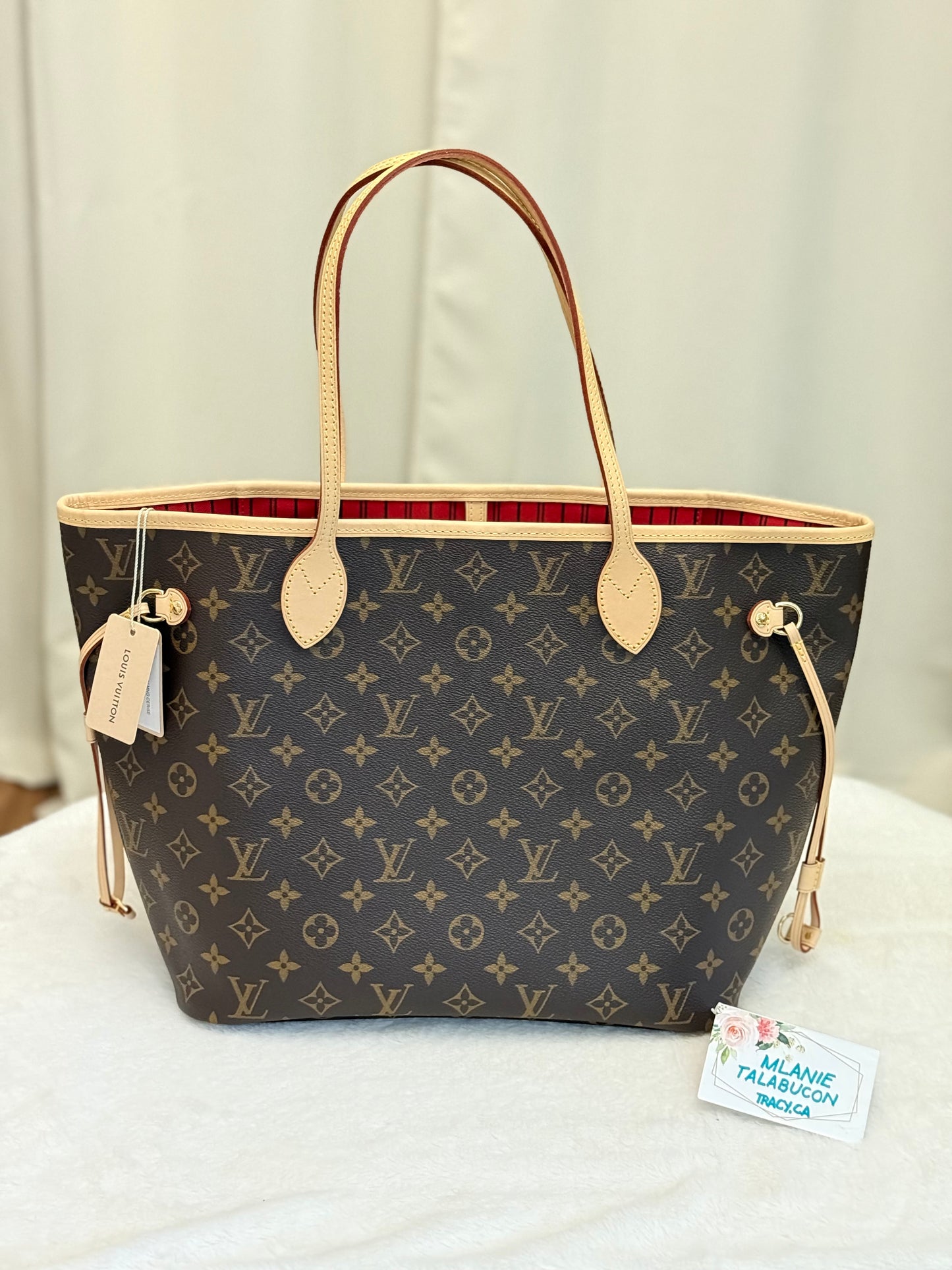 Louis Vuitton Neverfull MM Mono Cerise