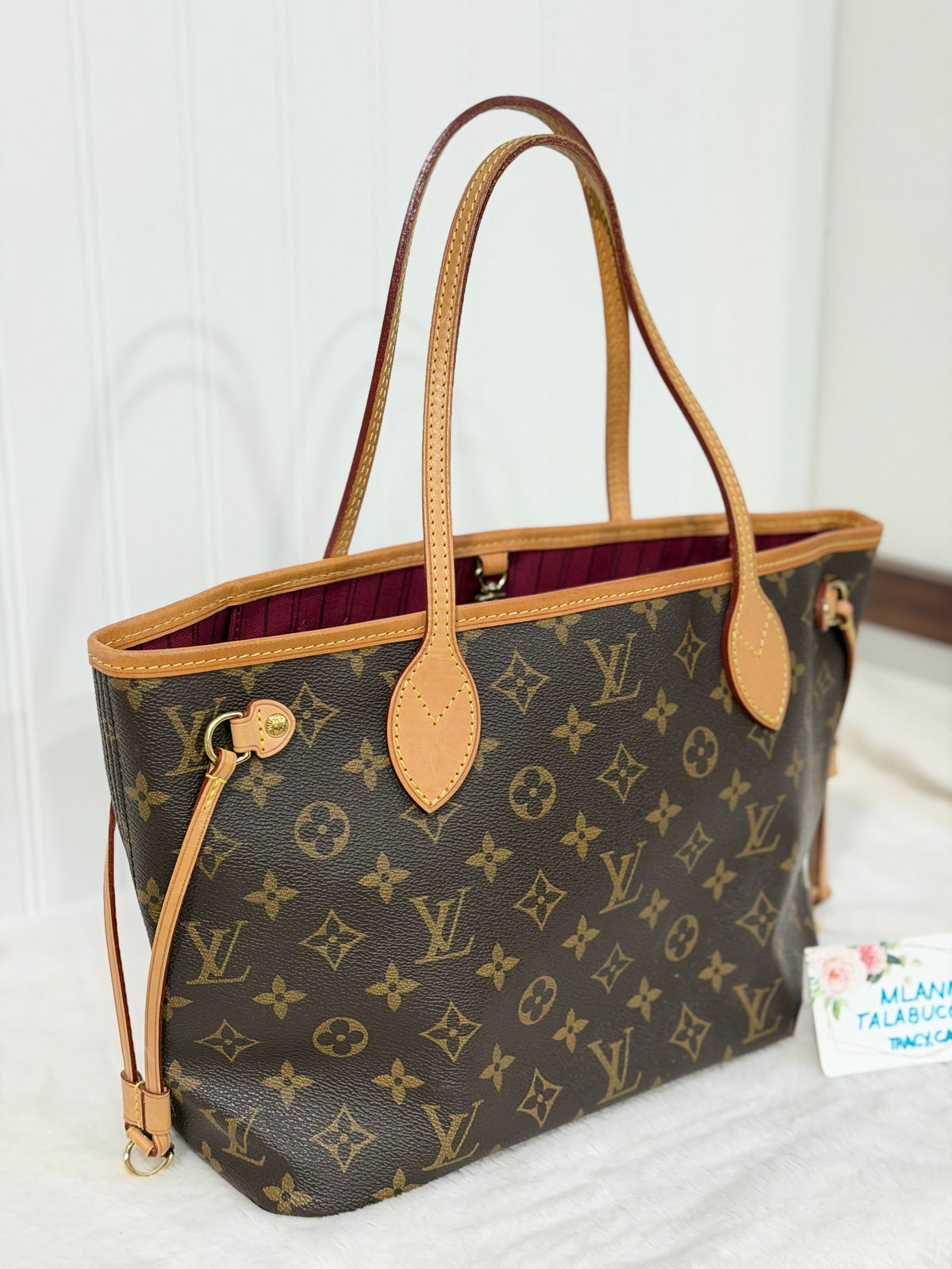 Louis Vuitton Neverfull PM Mono Fuchsia FULL SET