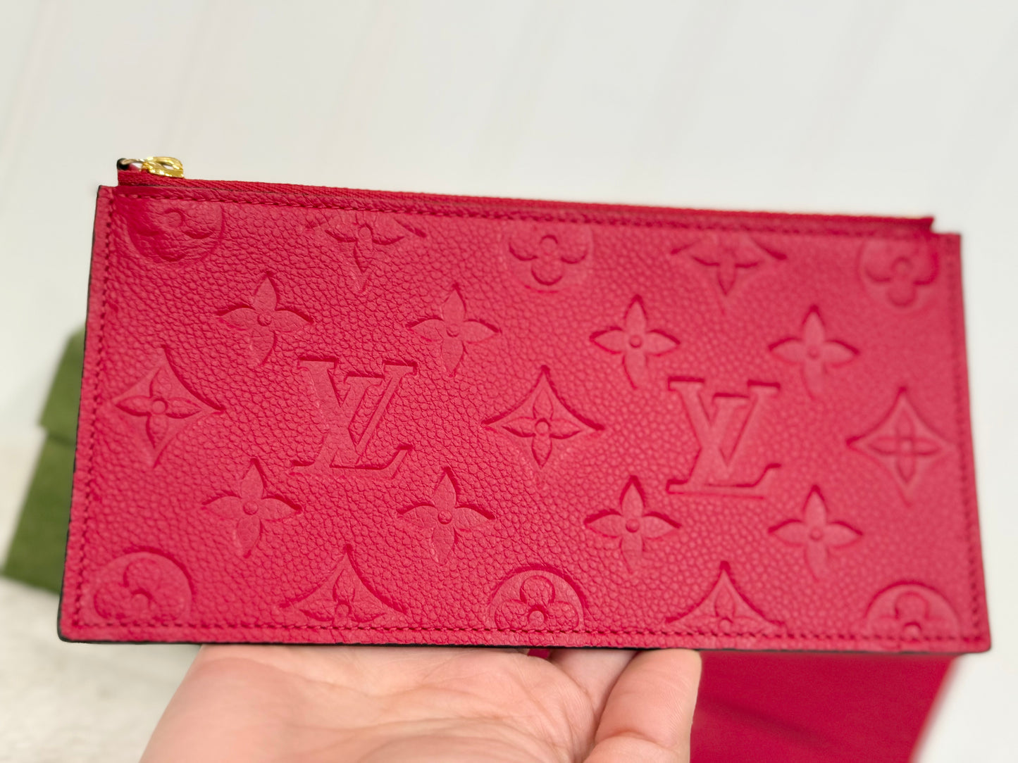 Louis Vuitton Felicie Pochette Mono Empreinte Scarlet Red