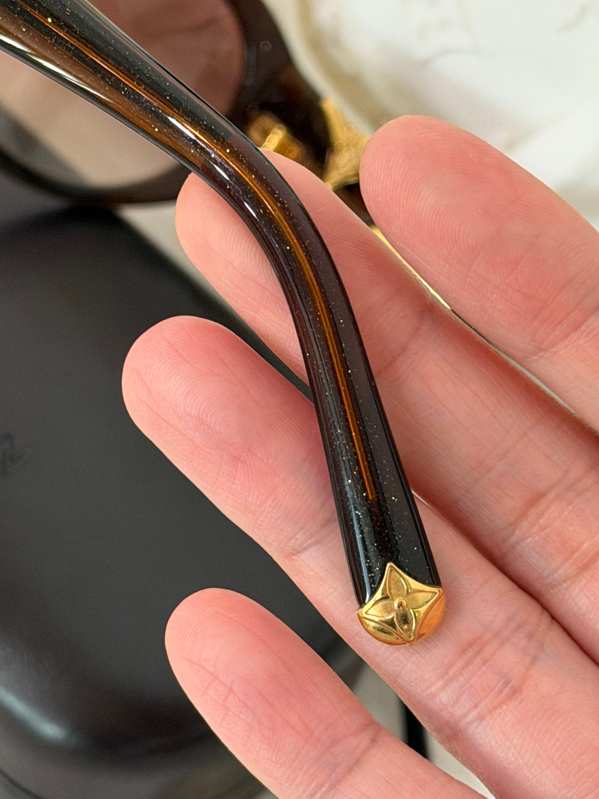 Louis Vuitton Brown Speckling Acetate Frame Iris PM Sunglasses-Z0332W