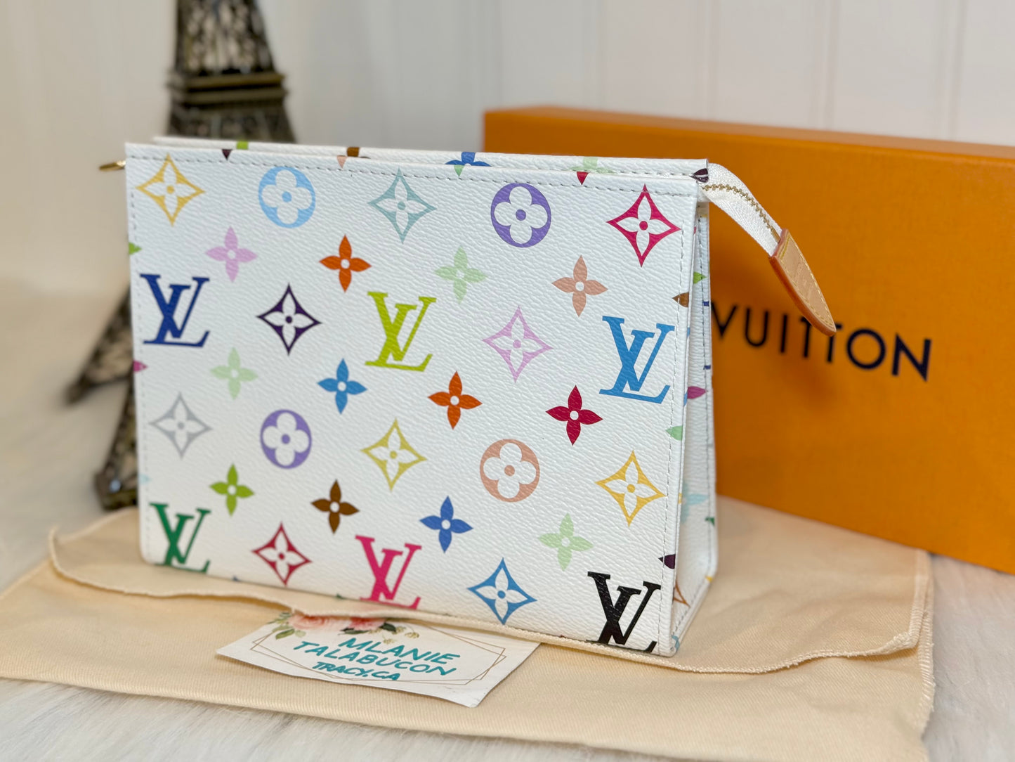 Louis Vuitton Toiletry 19 Takashi Murakami Multicolore Blanc/White