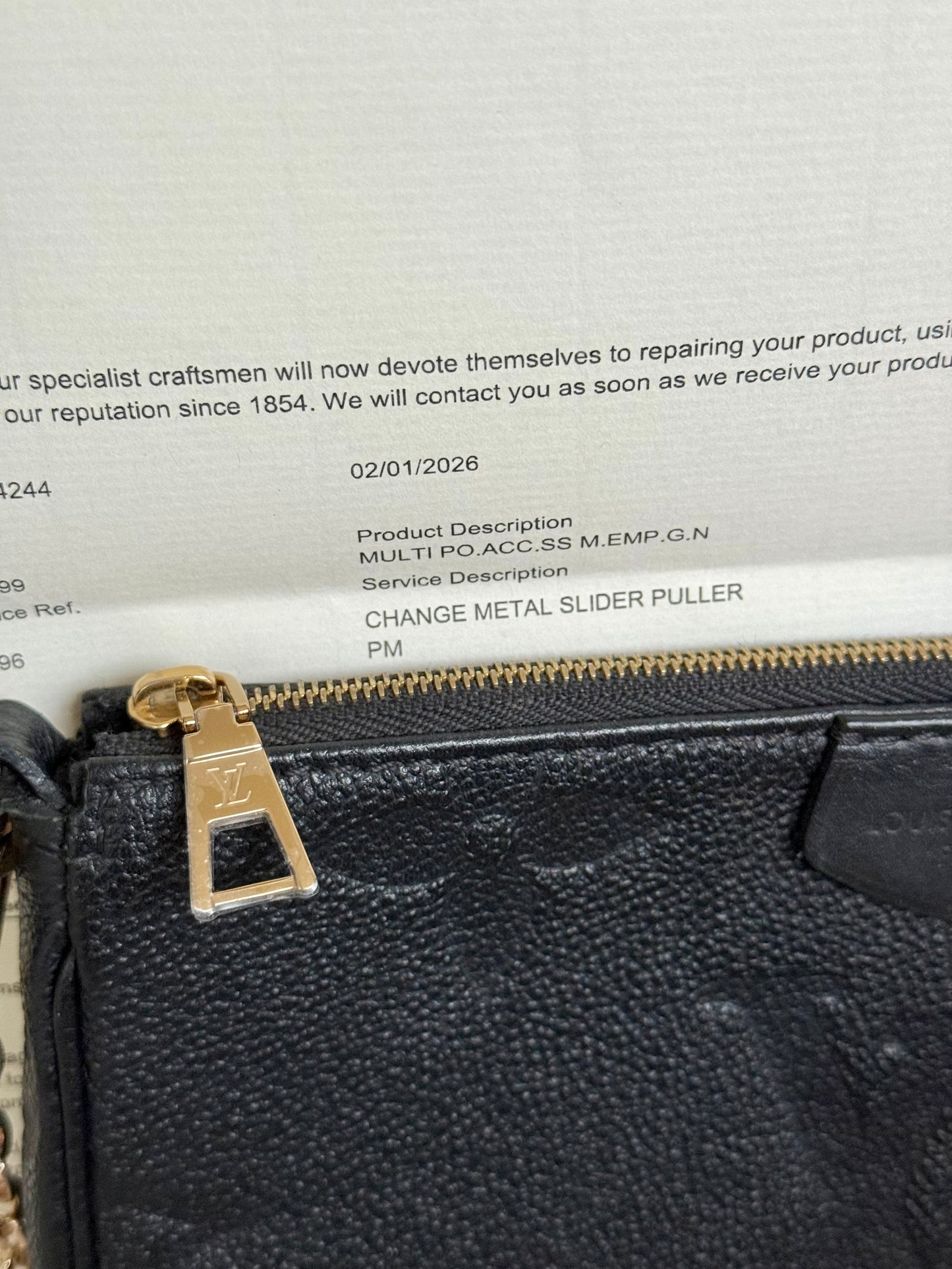 Louis Vuitton Small Pochette Black Empreinte