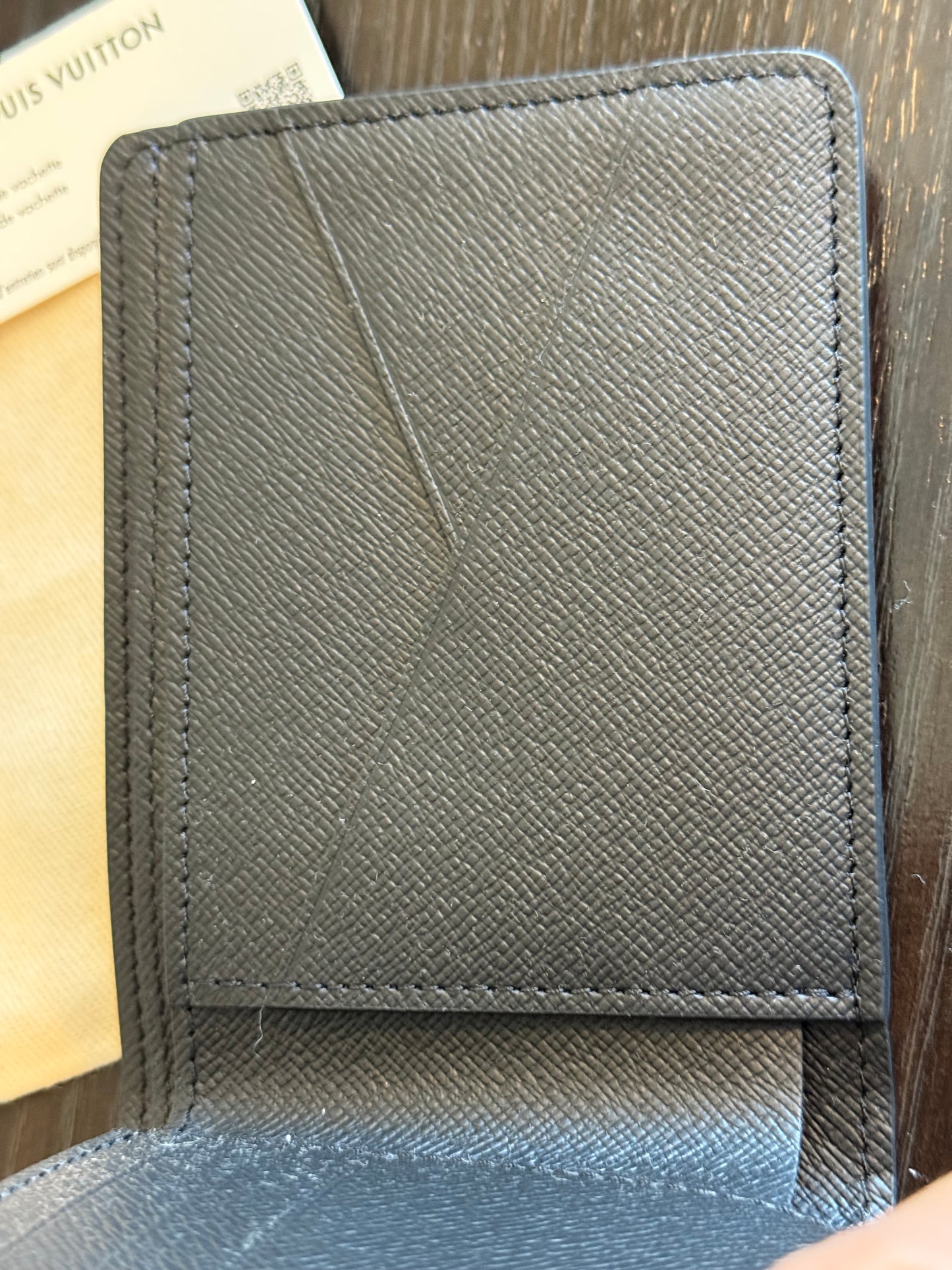 Louis Vuitton Multiple Wallet in Taiga Noir Silver HW