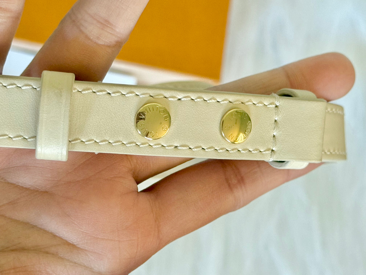 Louis Vuitton Multi Pochette Mono Giant Empreinte Cream