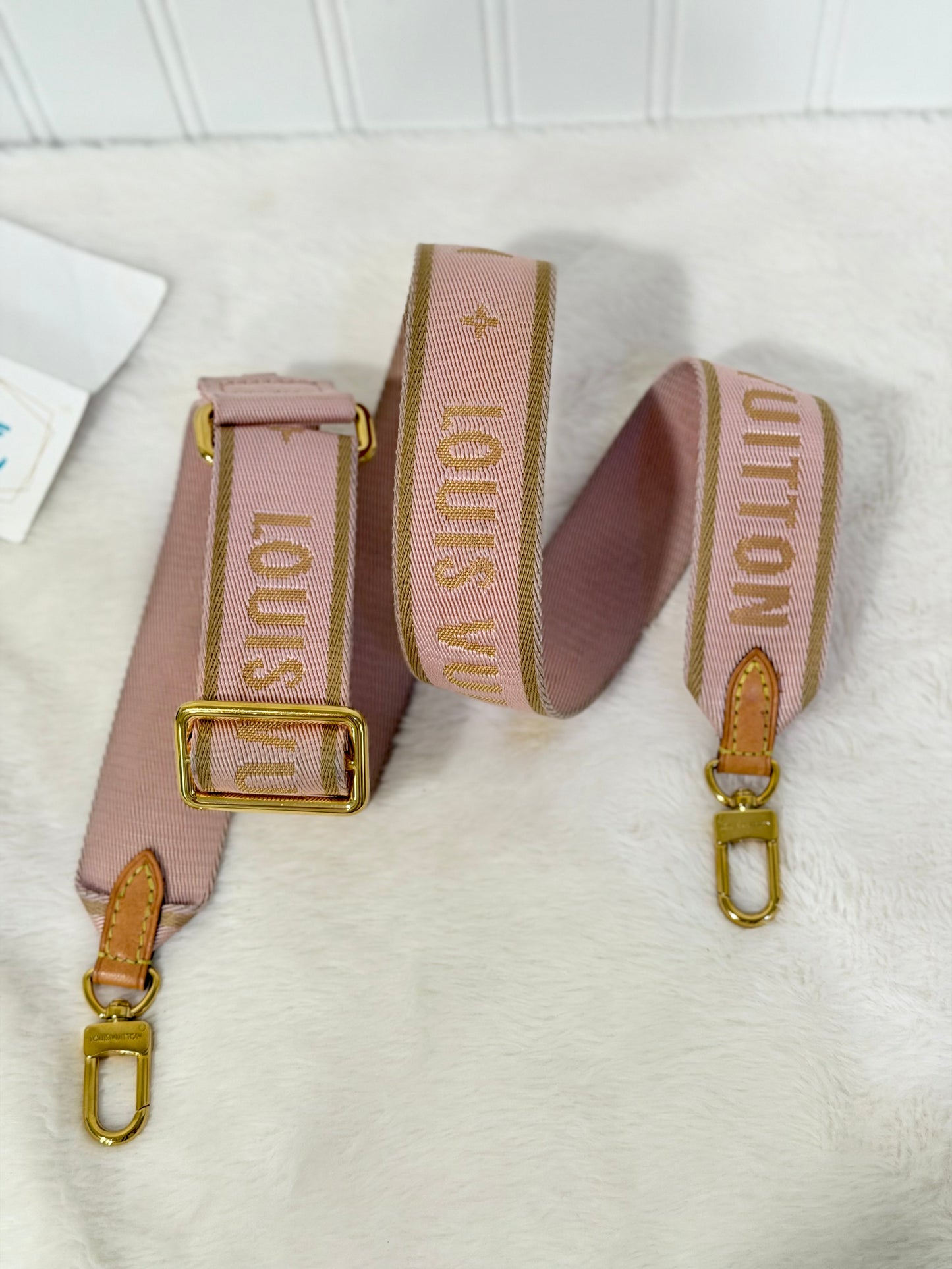 Louis Vuitton Pink/Rose Adjustable Jacquard Strap