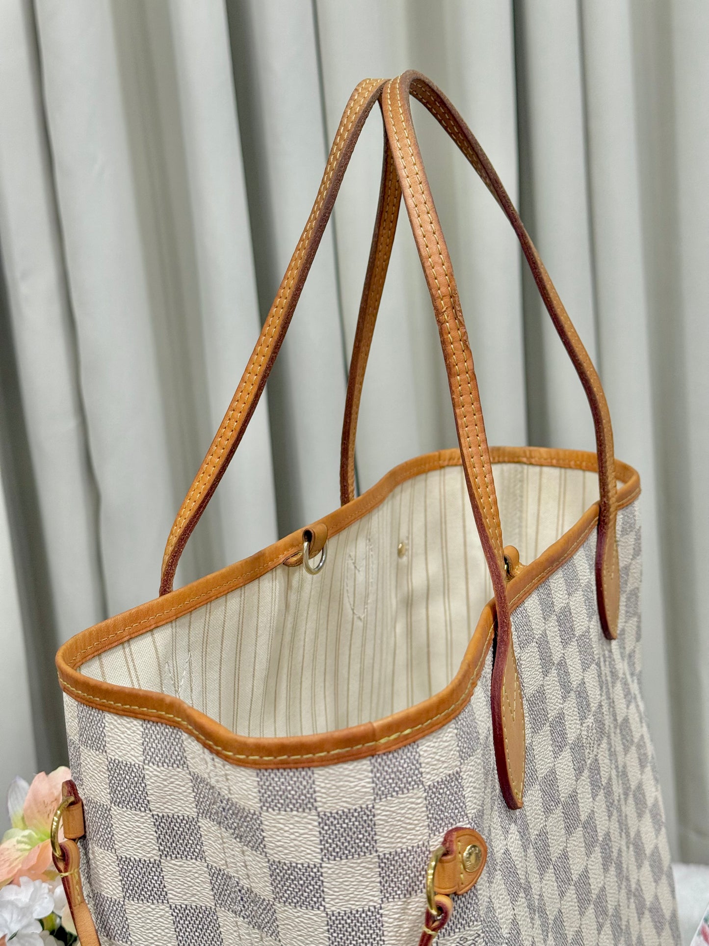 Louis Vuitton Neverfull MM Damier Azur Beige