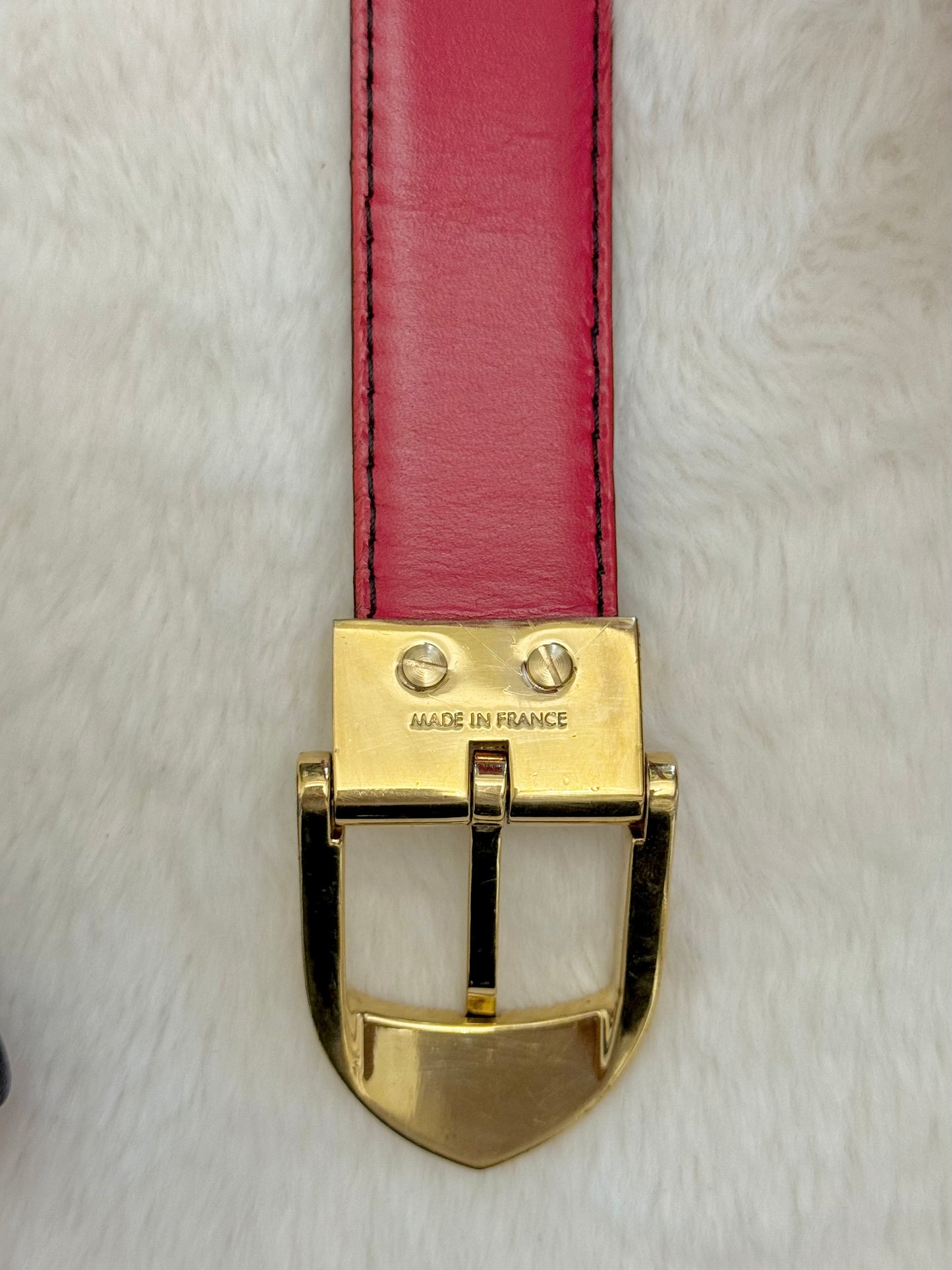 Red Epi Pochette Ceinture Tilsitt Belt and Pouch Vintage