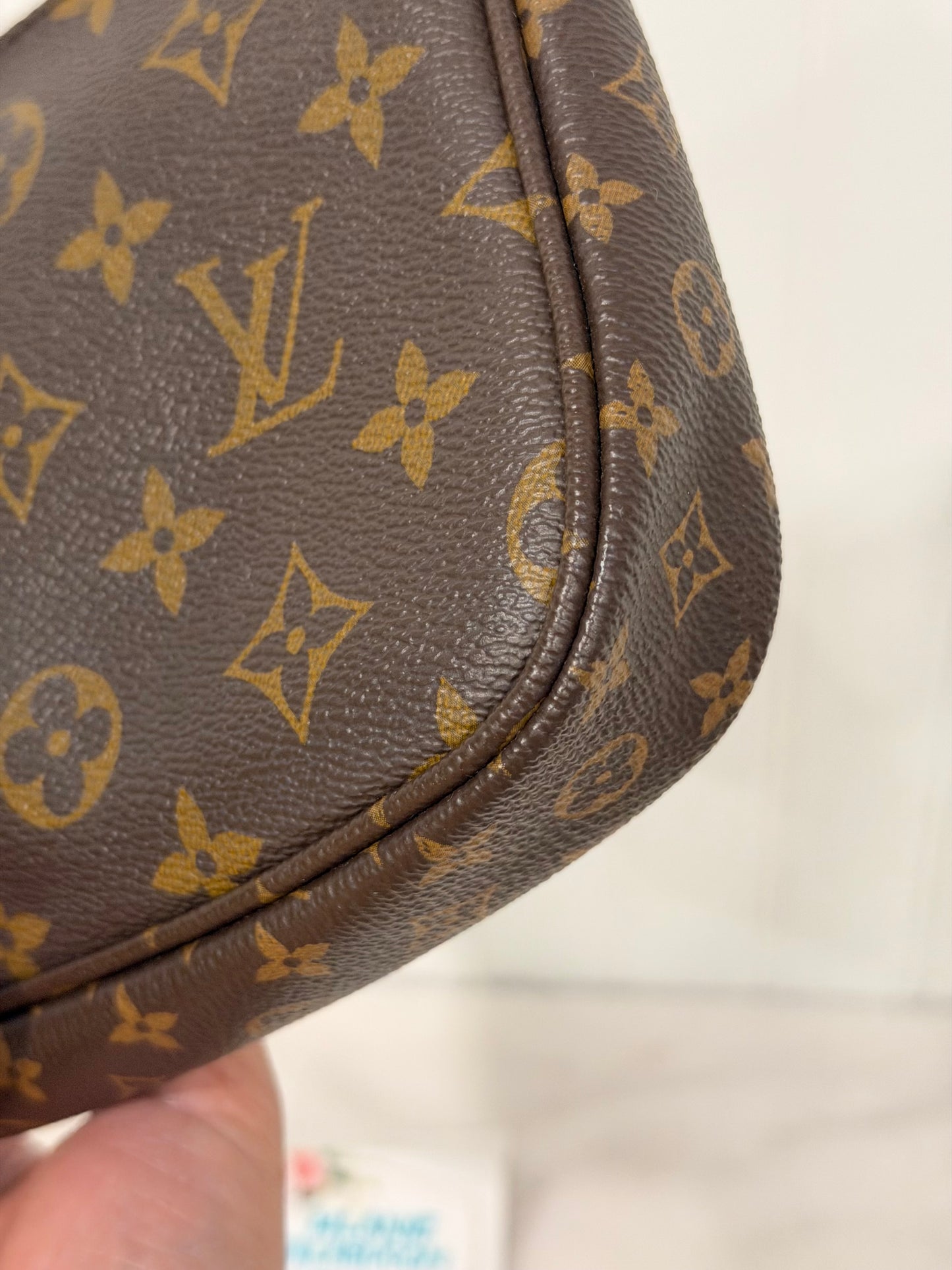 Louis Vuitton Multi Pochette Mono with Pink/Rose Adjustable Jacquard Strap