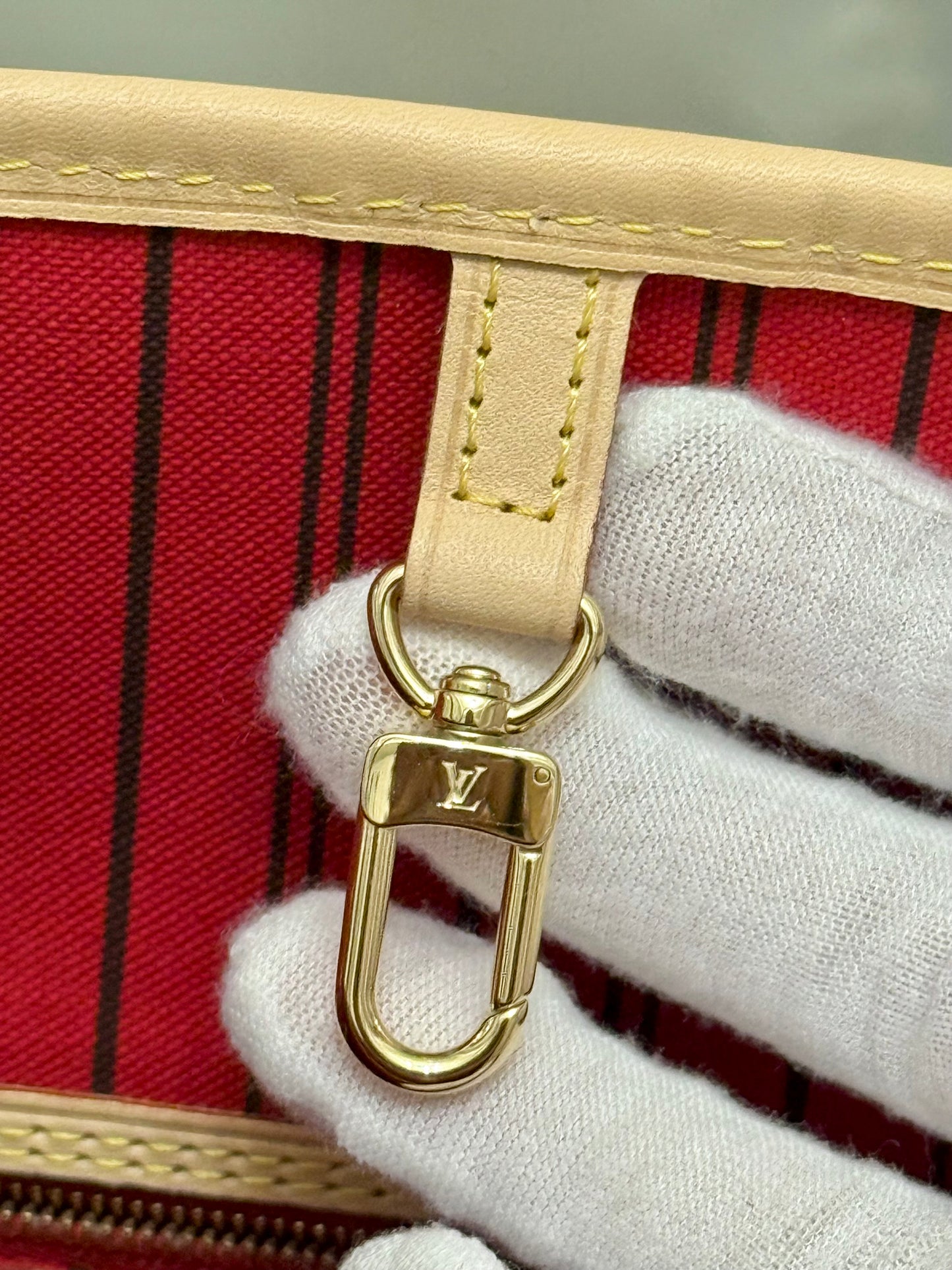 Louis Vuitton Neverfull MM Mono Cerise Bag Only