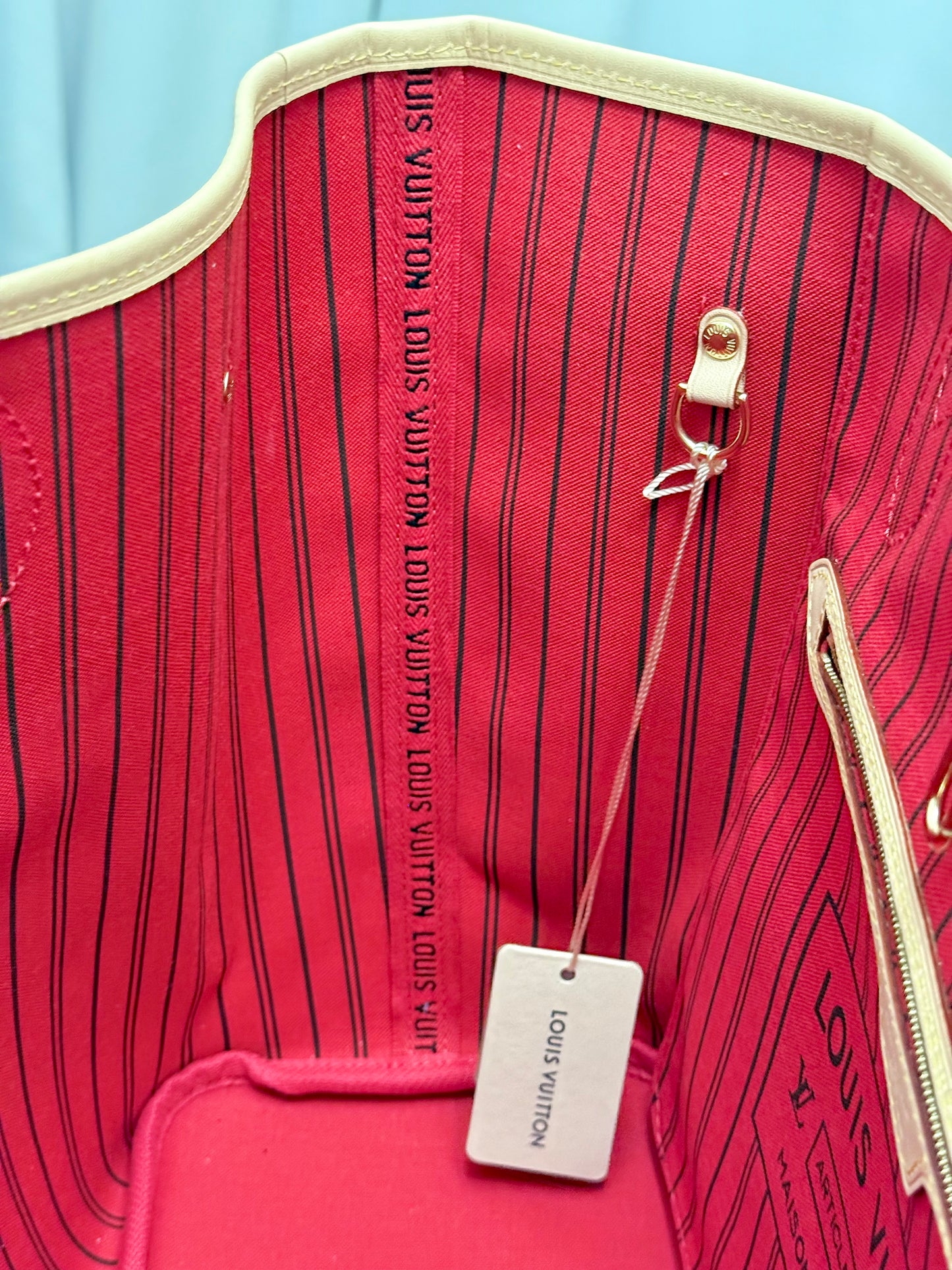 Louis Vuitton Neverfull MM Mono Cerise Bag Only