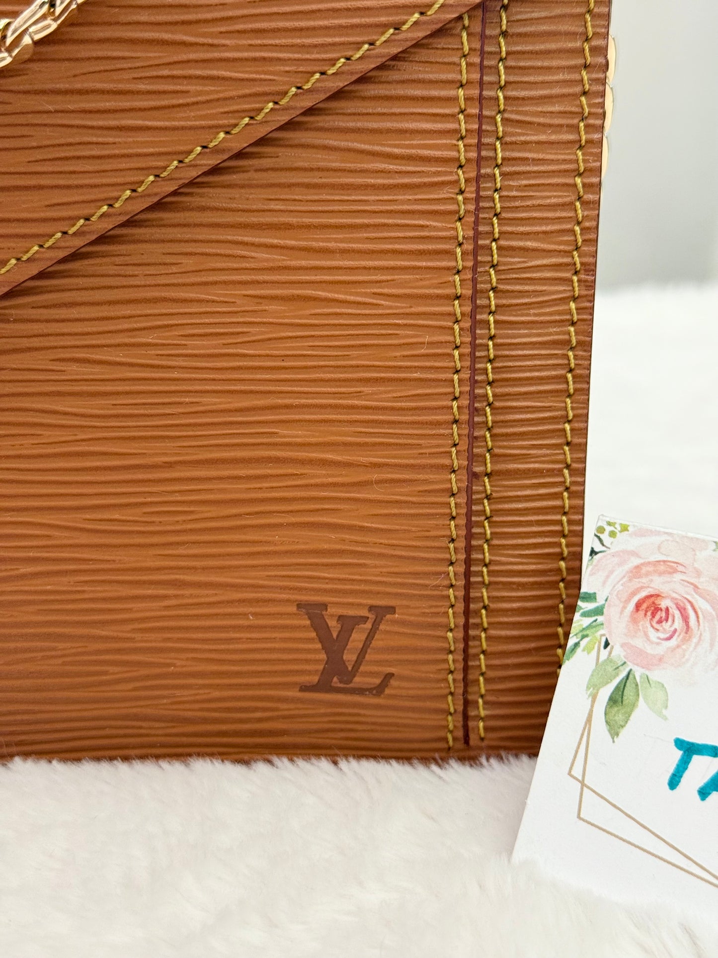 Louis Vuitton Sellier Dragonne Epi Clutch/Pochette Light Brown