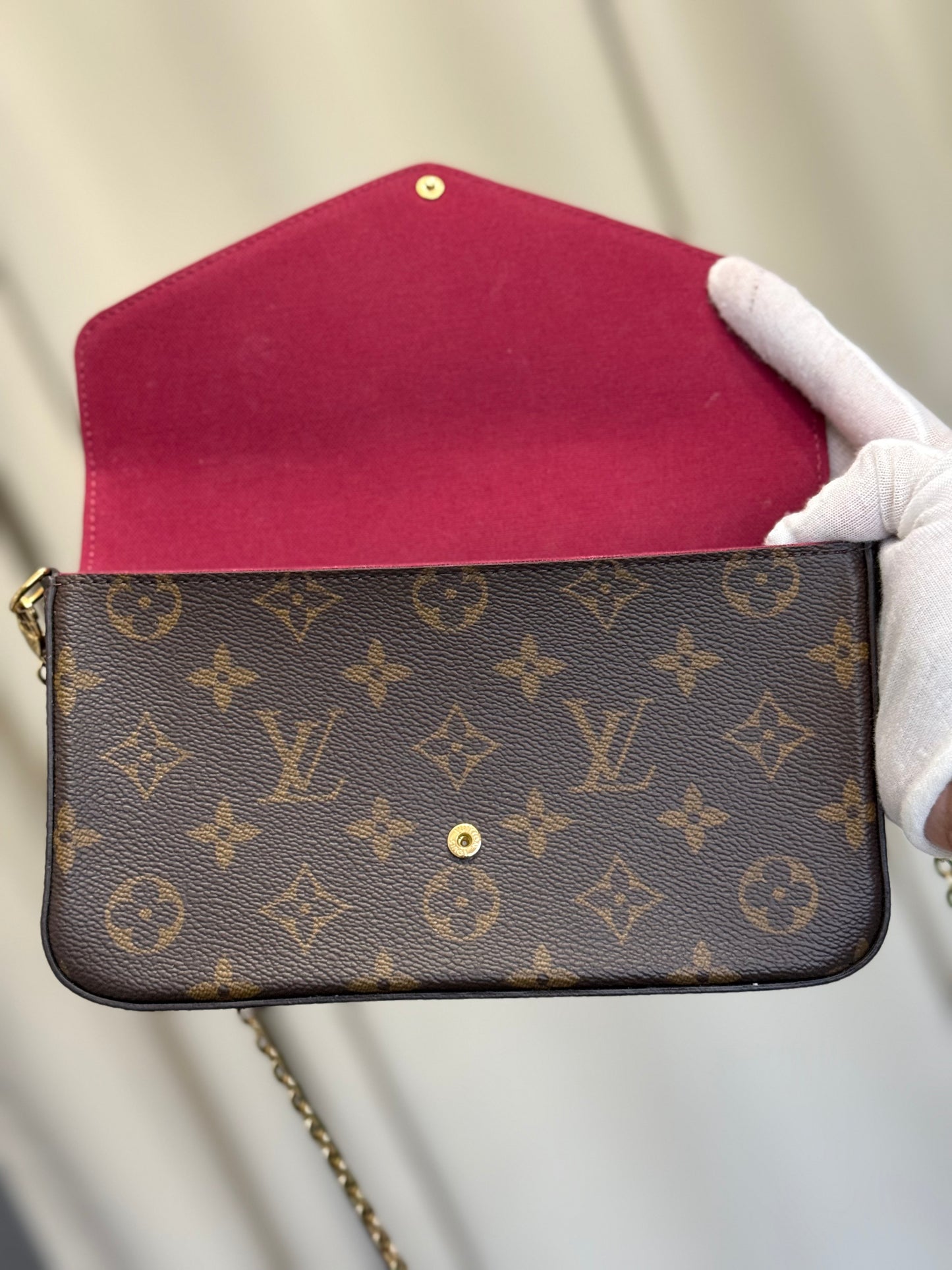 Louis Vuitton Pochette Felicie Mono Fuchsia