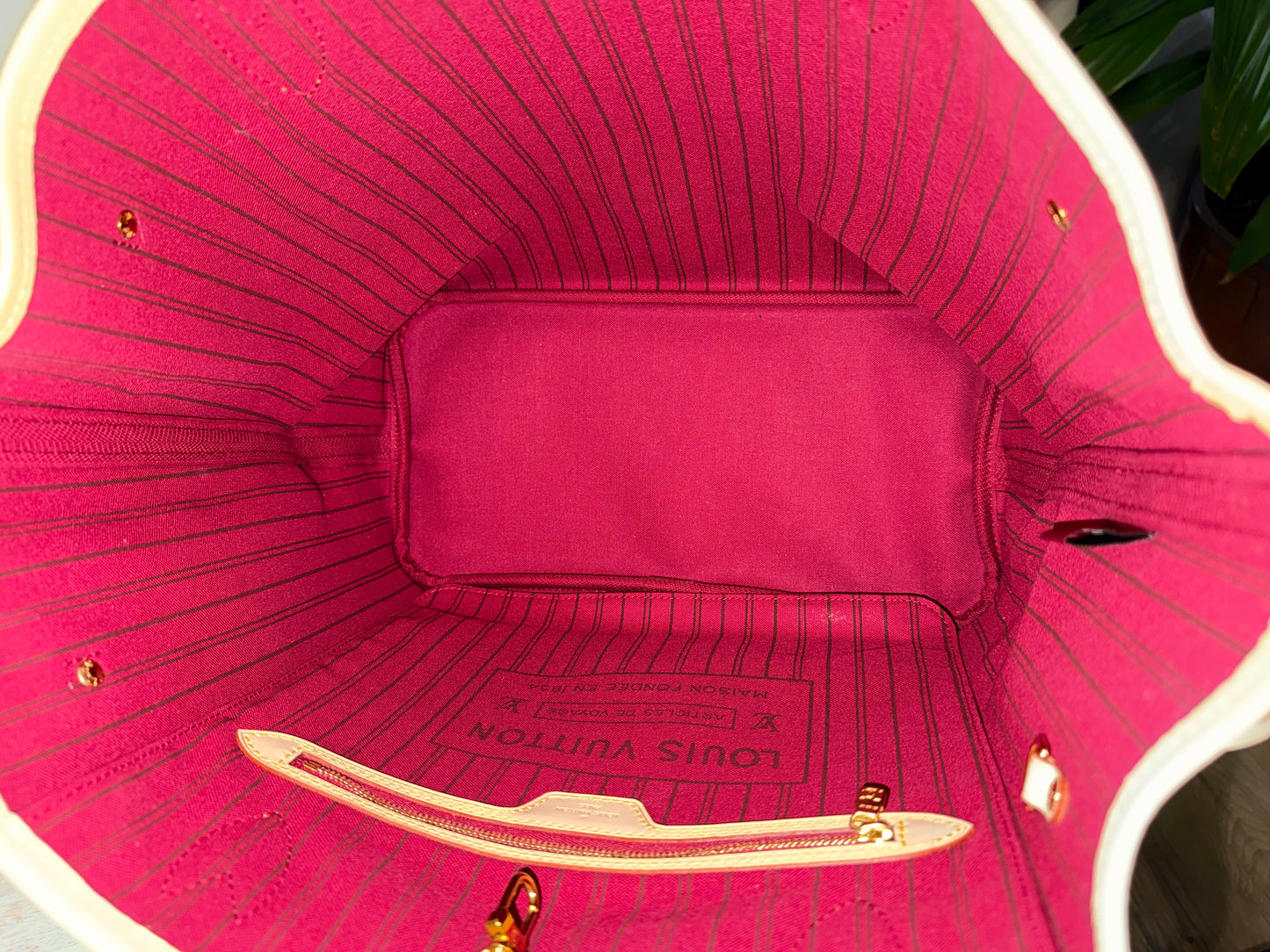 Louis Vuitton Neverfull MM Fuchsia Interior Bag only