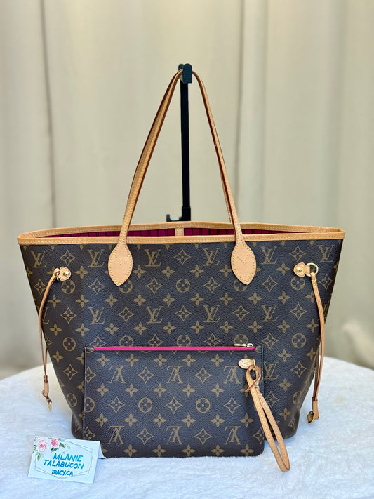 Louis Vuitton Neverfull MM Mono Pivoine