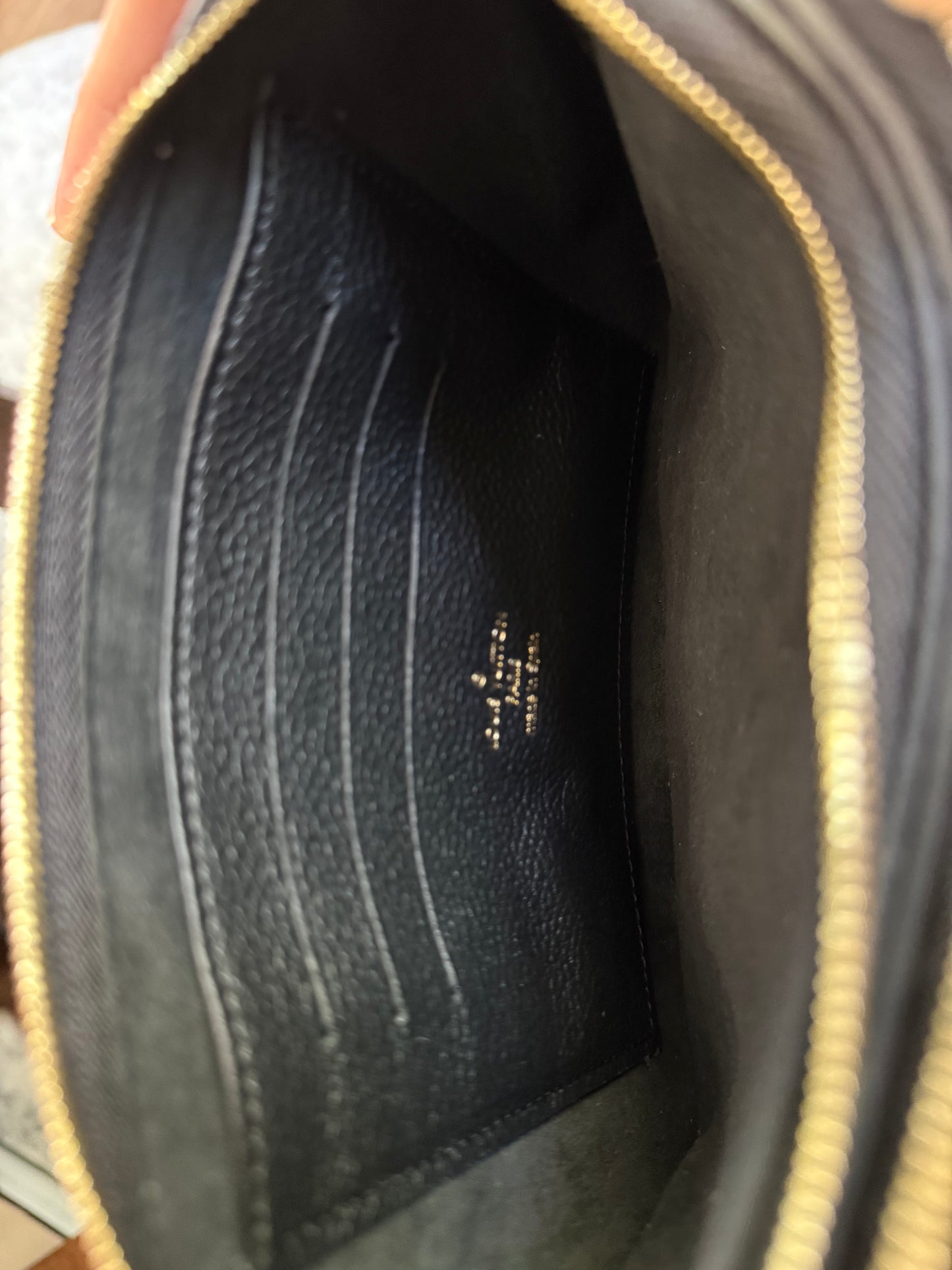 Louis Vuitton Double Zip Pochette Black Empreinte