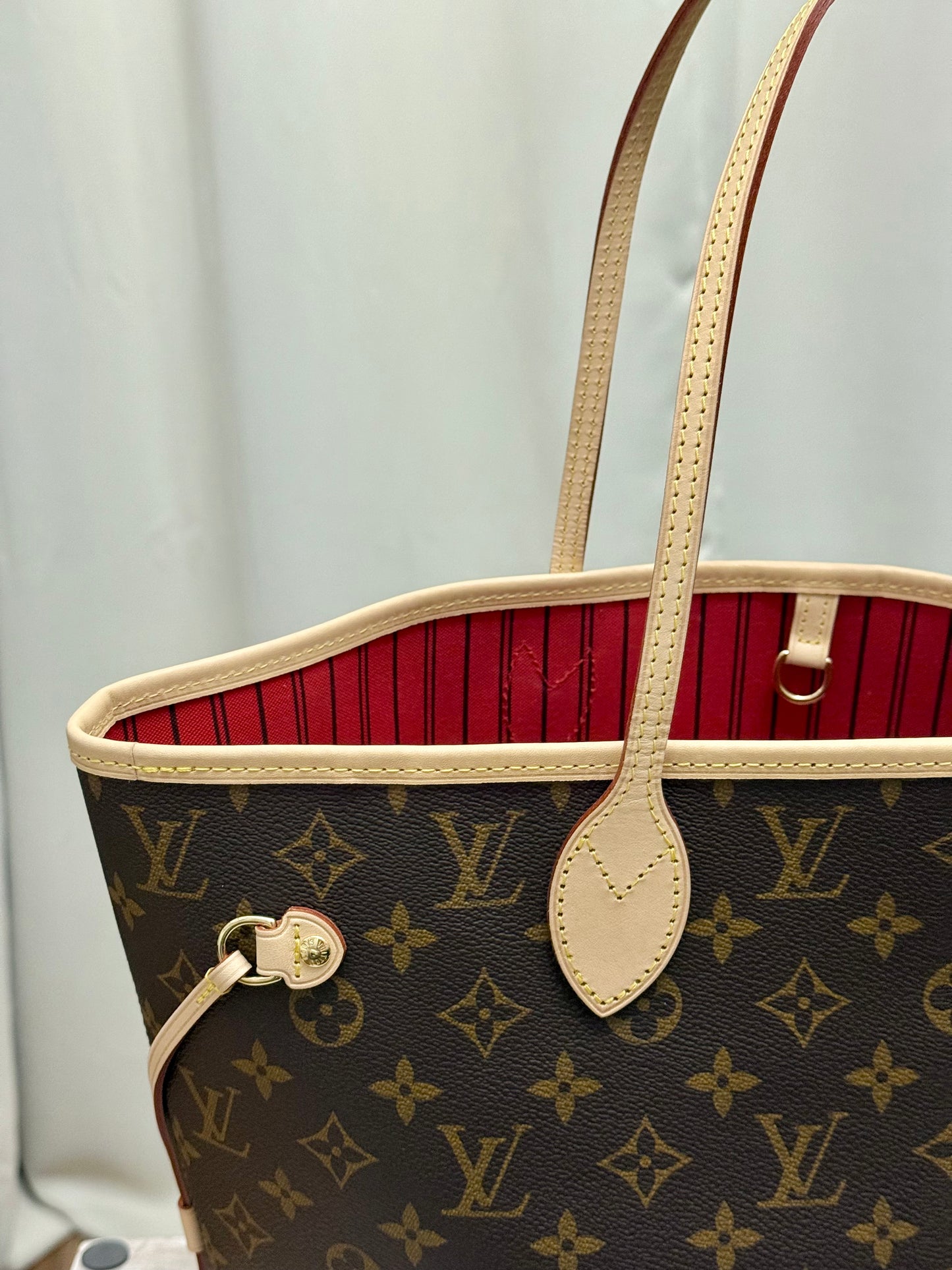 Louis Vuitton Neverfull MM Mono Cerise Bag Only