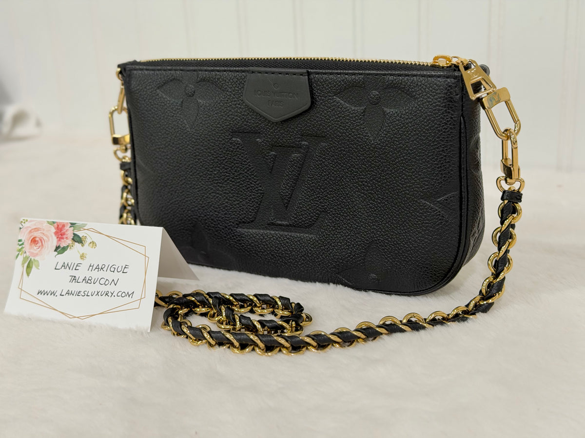 Louis Vuitton Multi Pochette Mono Giant Empreinte Black