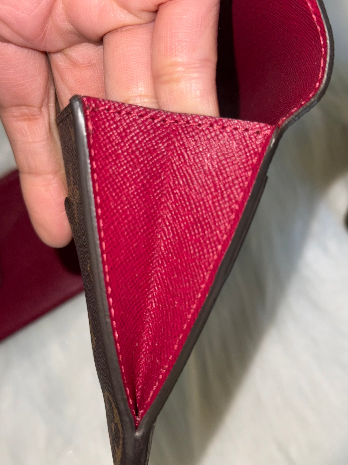 Louis Vuitton Jeanne Mono Fuchsia Wallet with Inserts