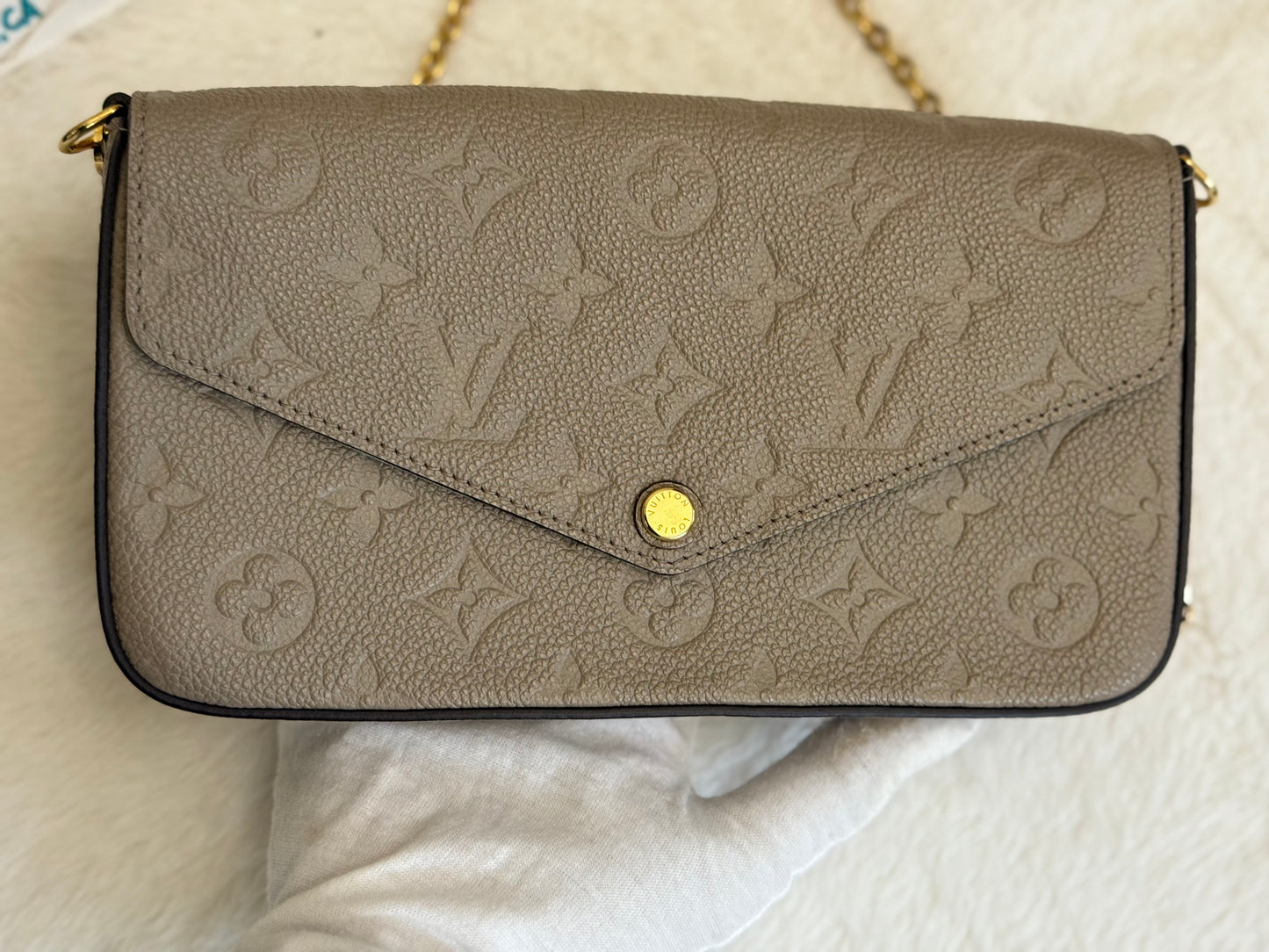 Louis Vuitton Felicie Pochette Mono Empreinte TurtleDove