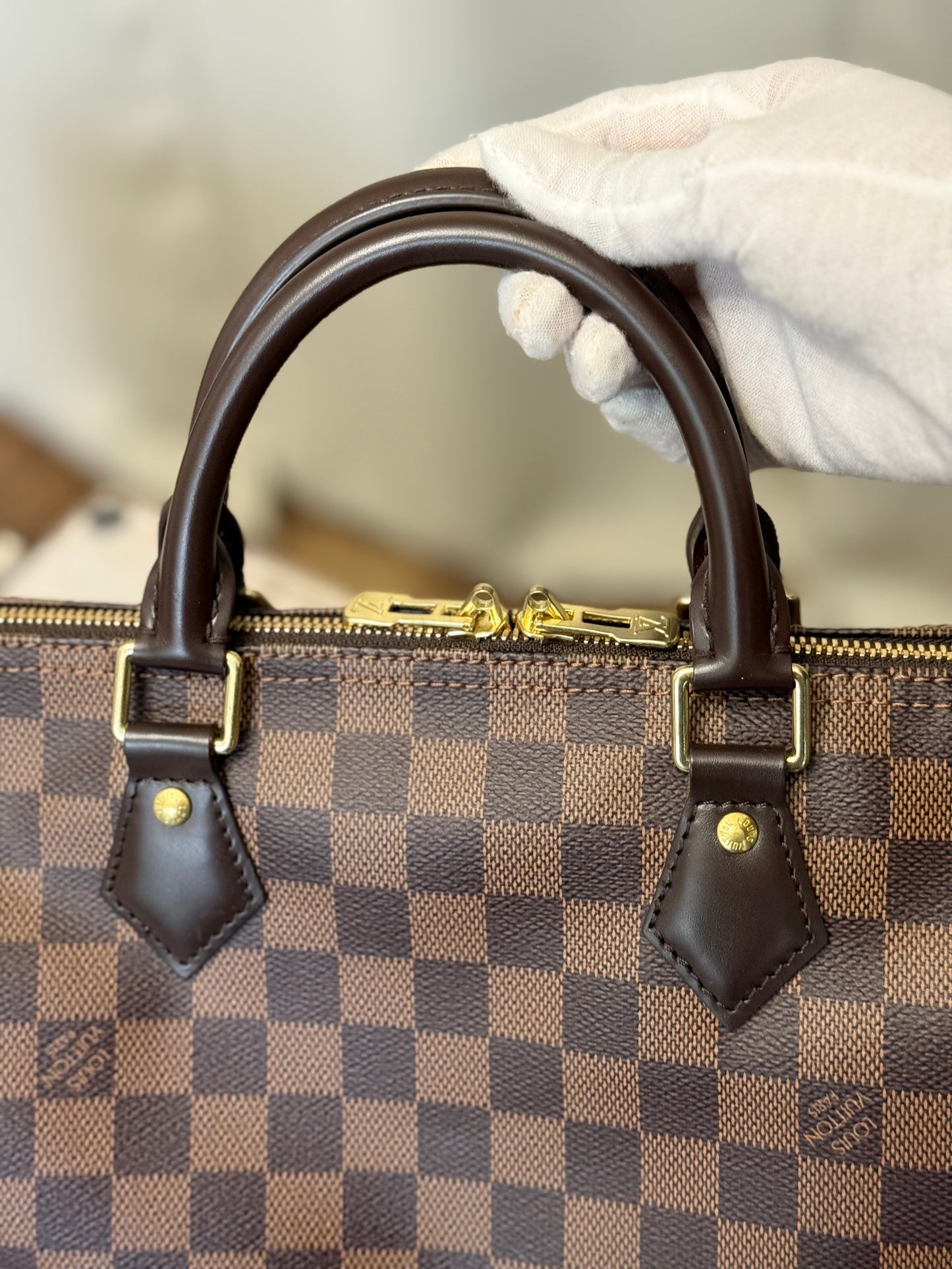 Louis Vuitton Speedy 30 Bandouliere Damier Ebene