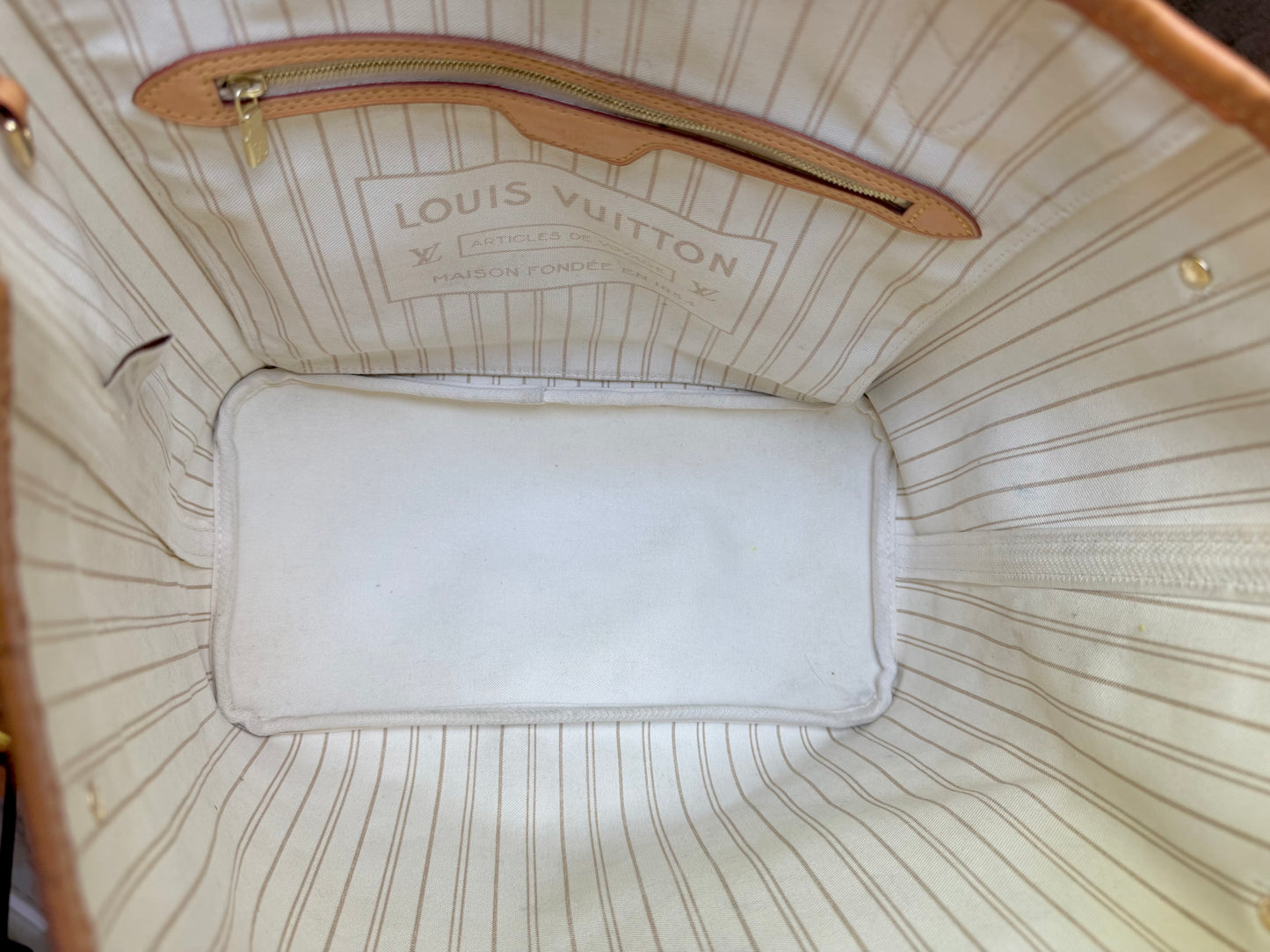 Louis Vuitton Neverfull MM Damier Azur Beige