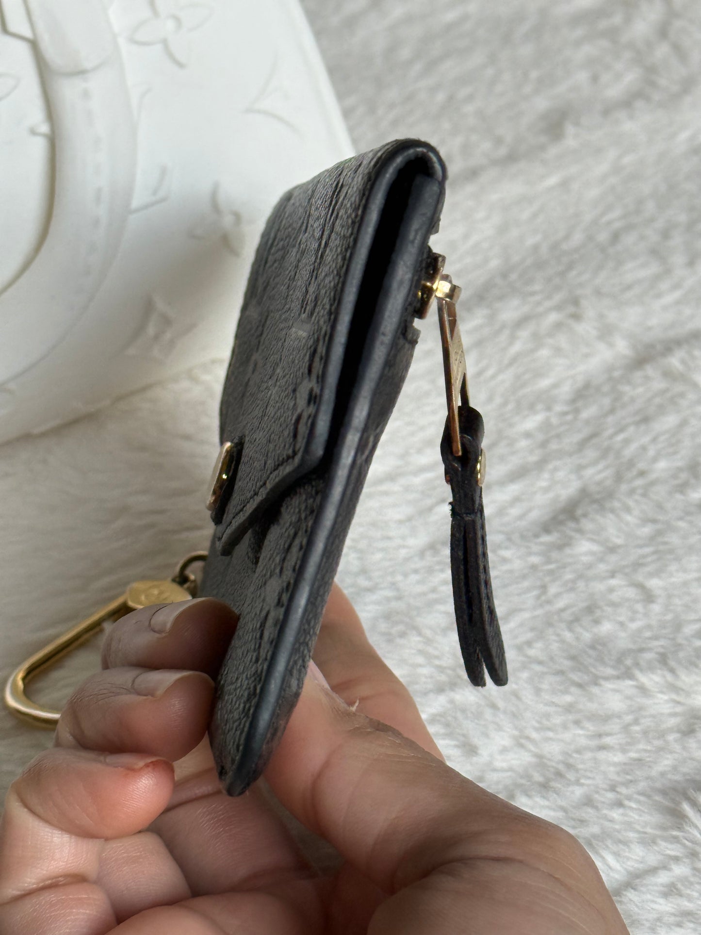 Louis Vuitton Key Pouch Mono Empreinte Black