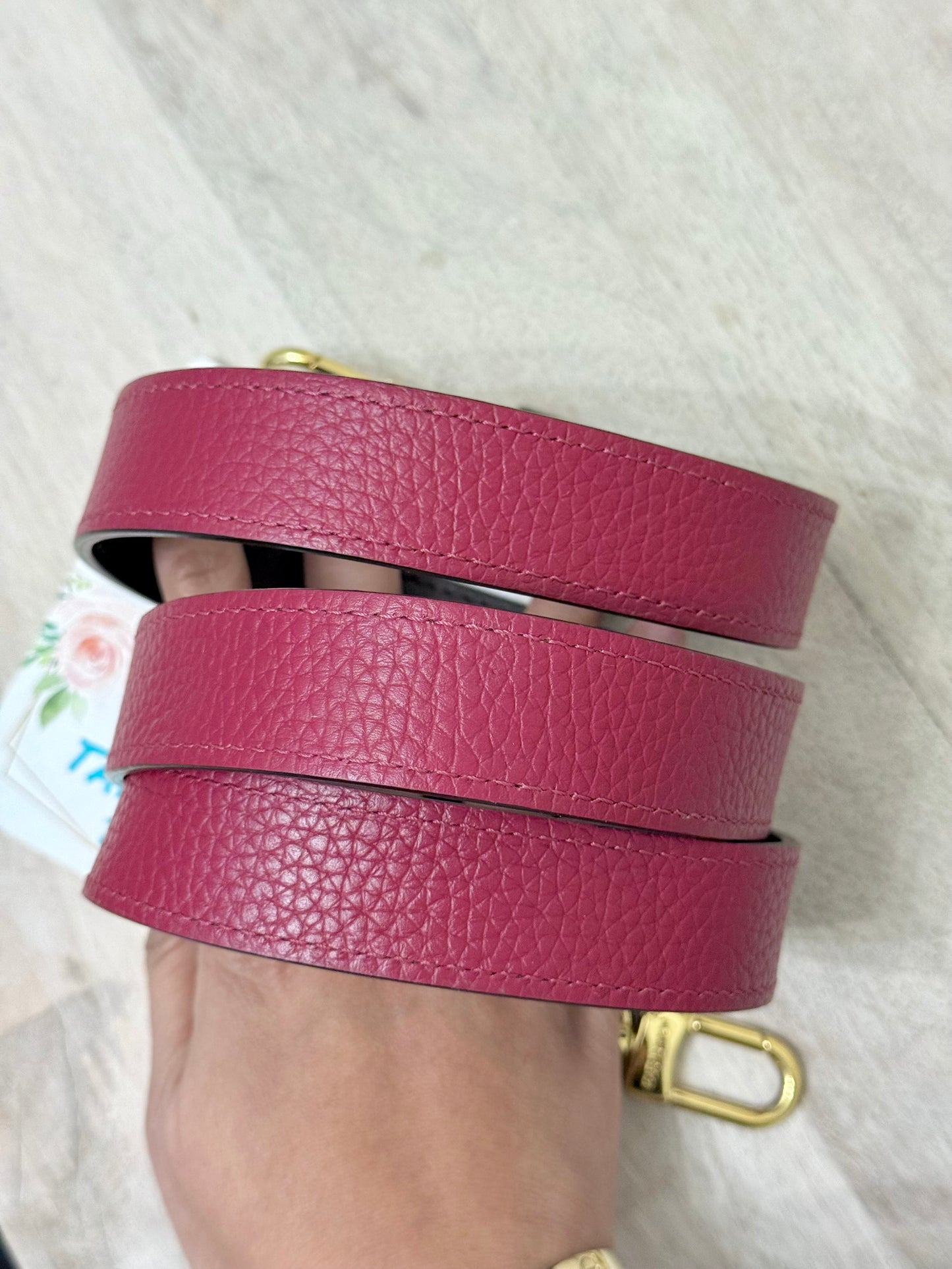 Louis Vuitton Bond Street Reversible Brown/Bordeaux Leather Non Adjustable Strap