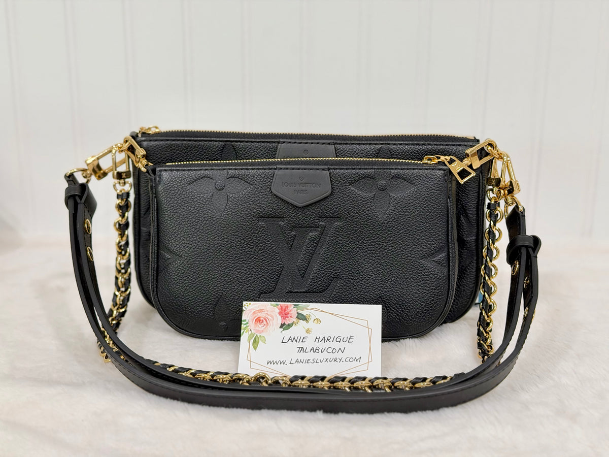 Louis Vuitton Multi Pochette Mono Giant Empreinte Black