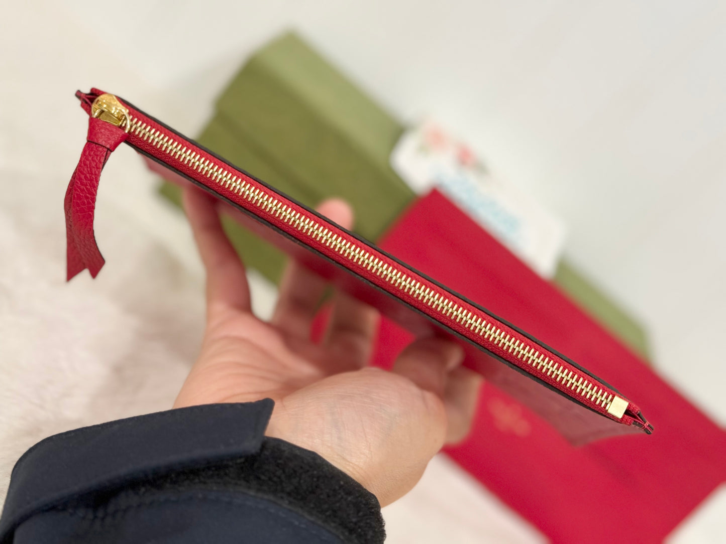 Louis Vuitton Felicie Pochette Mono Empreinte Scarlet Red