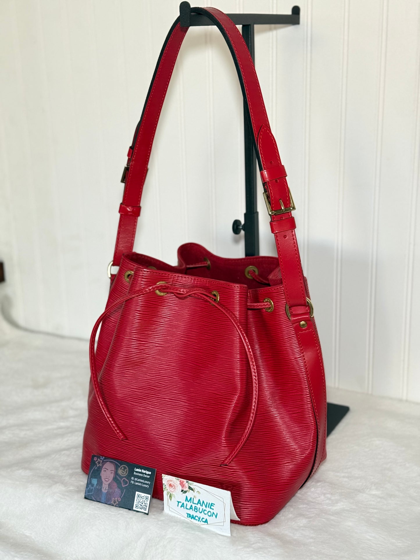 Louis Vuitton Red Epi Petit Noe