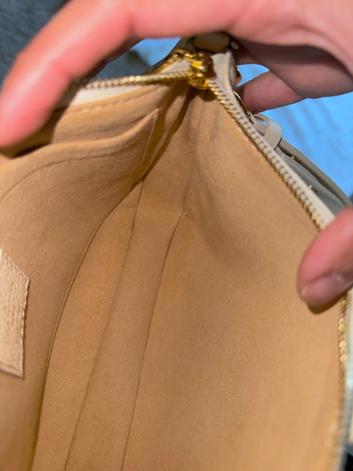 Louis Vuitton Large Pochette Giant Mono Empreinte Cream from MPA